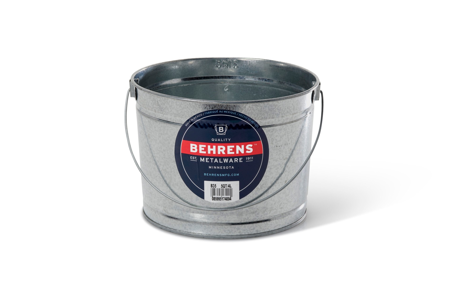 slide 2 of 5, Behrens 5 -Quart BPA-Free Metal General bucket, 1 ct