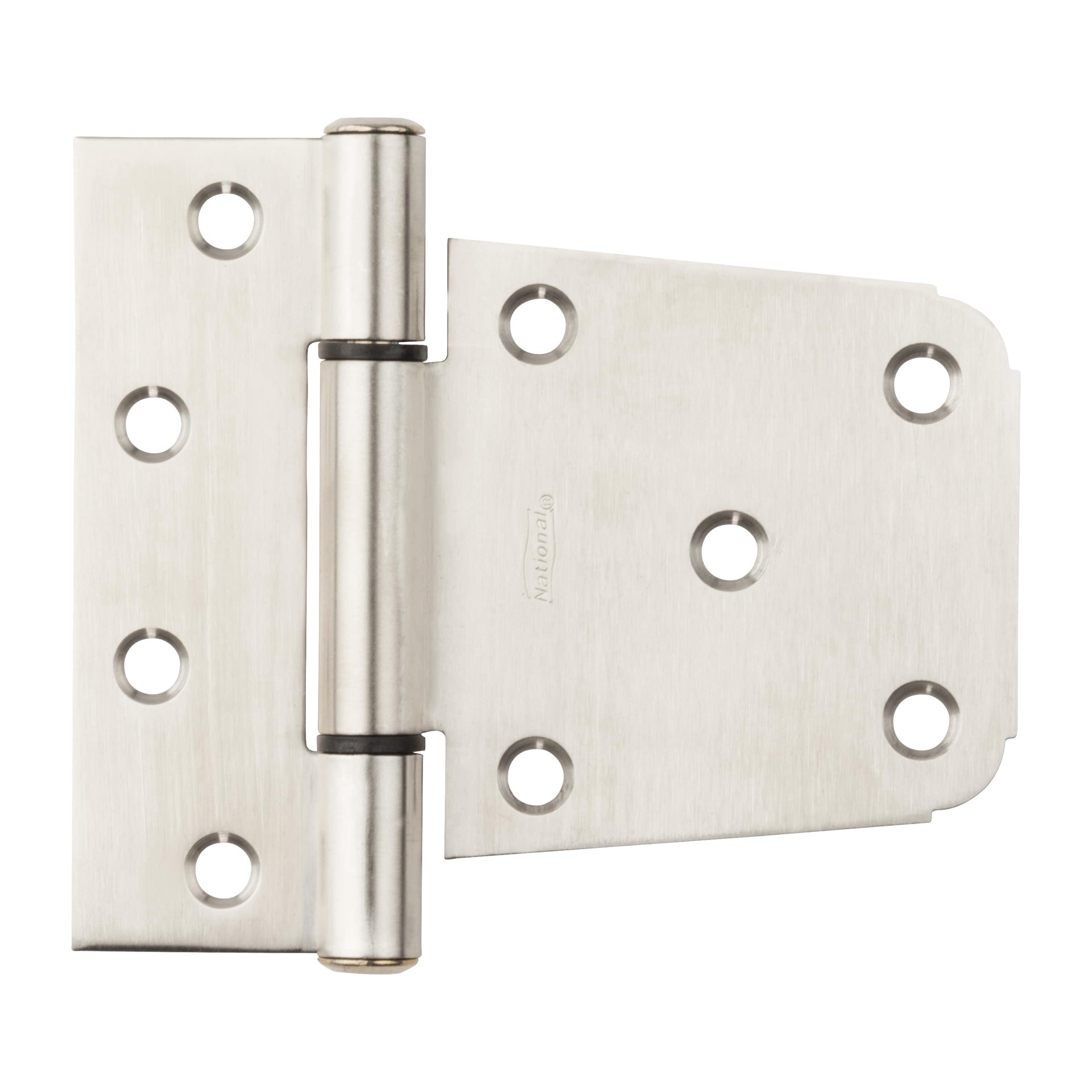 slide 2 of 5, National Hardware 4-3/7-in Stainless steel Gate hinge, 1 ct