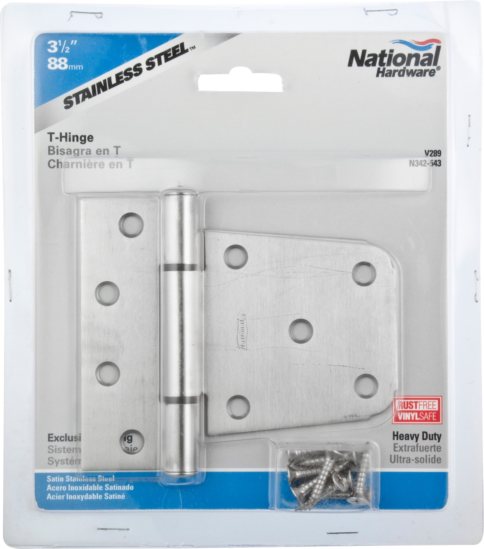 slide 3 of 5, National Hardware 4-3/7-in Stainless steel Gate hinge, 1 ct