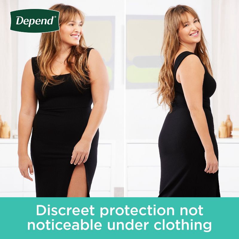 slide 7 of 7, Depend Fresh Protection Adult Incontinence & Postpartum Underwear for Women - Maximum Absorbency - L - Blush - 40ct, 40 ct