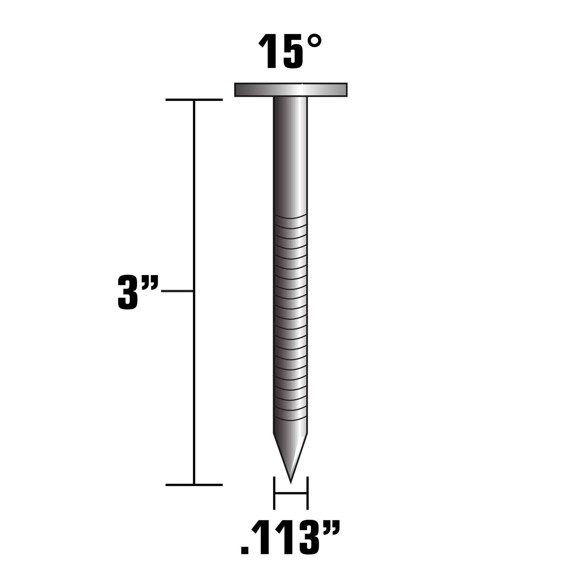 slide 2 of 4, Metabo HPT 2-3/8-in x 0.113-in 15 -Degree 7d Hot-dipped galvanized Ring Shank Collated Framing nails ( 2700 -Per Box ), 1 ct