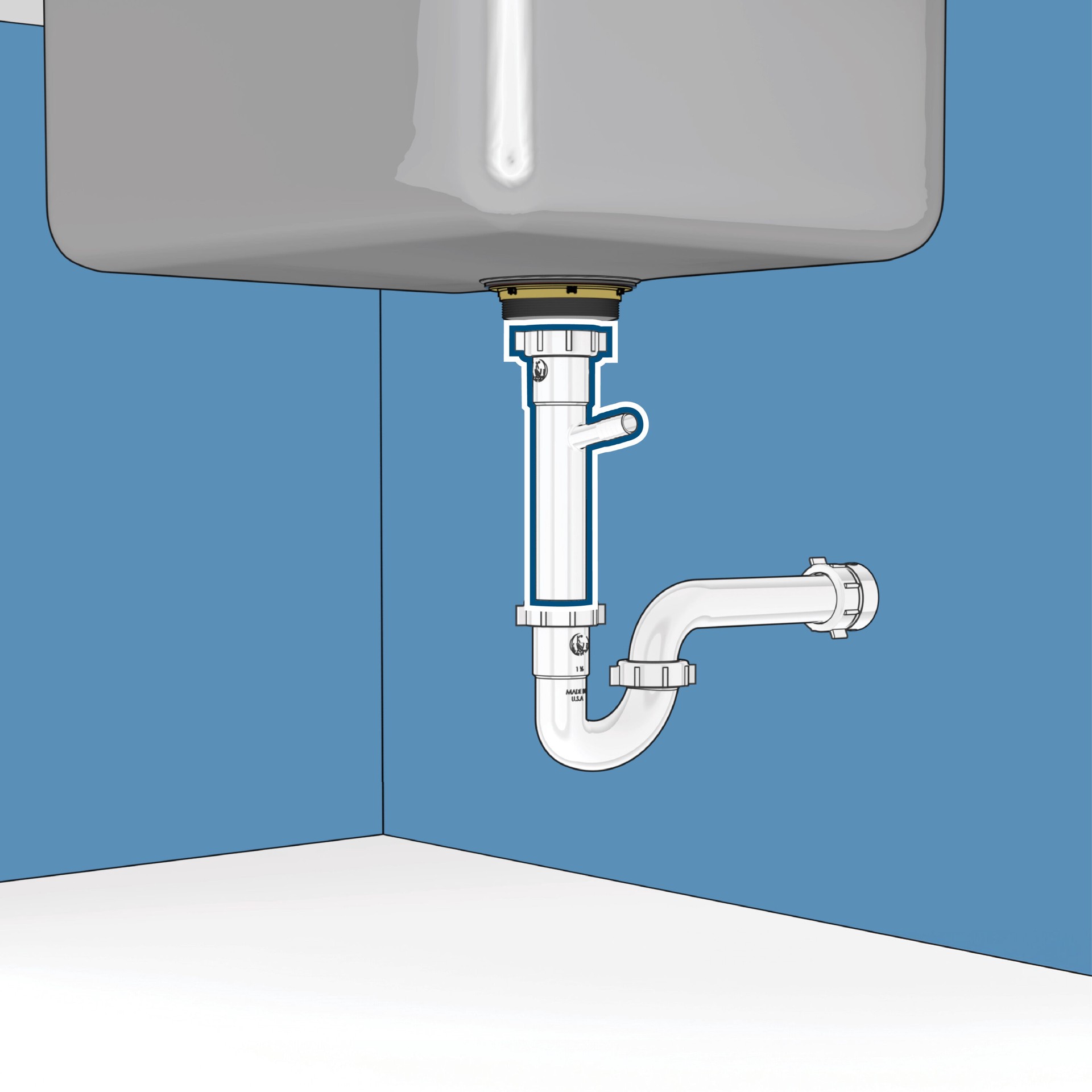 slide 4 of 6, Dearborn 1-1/2-in Plastic Branch tailpiece, 1 ct