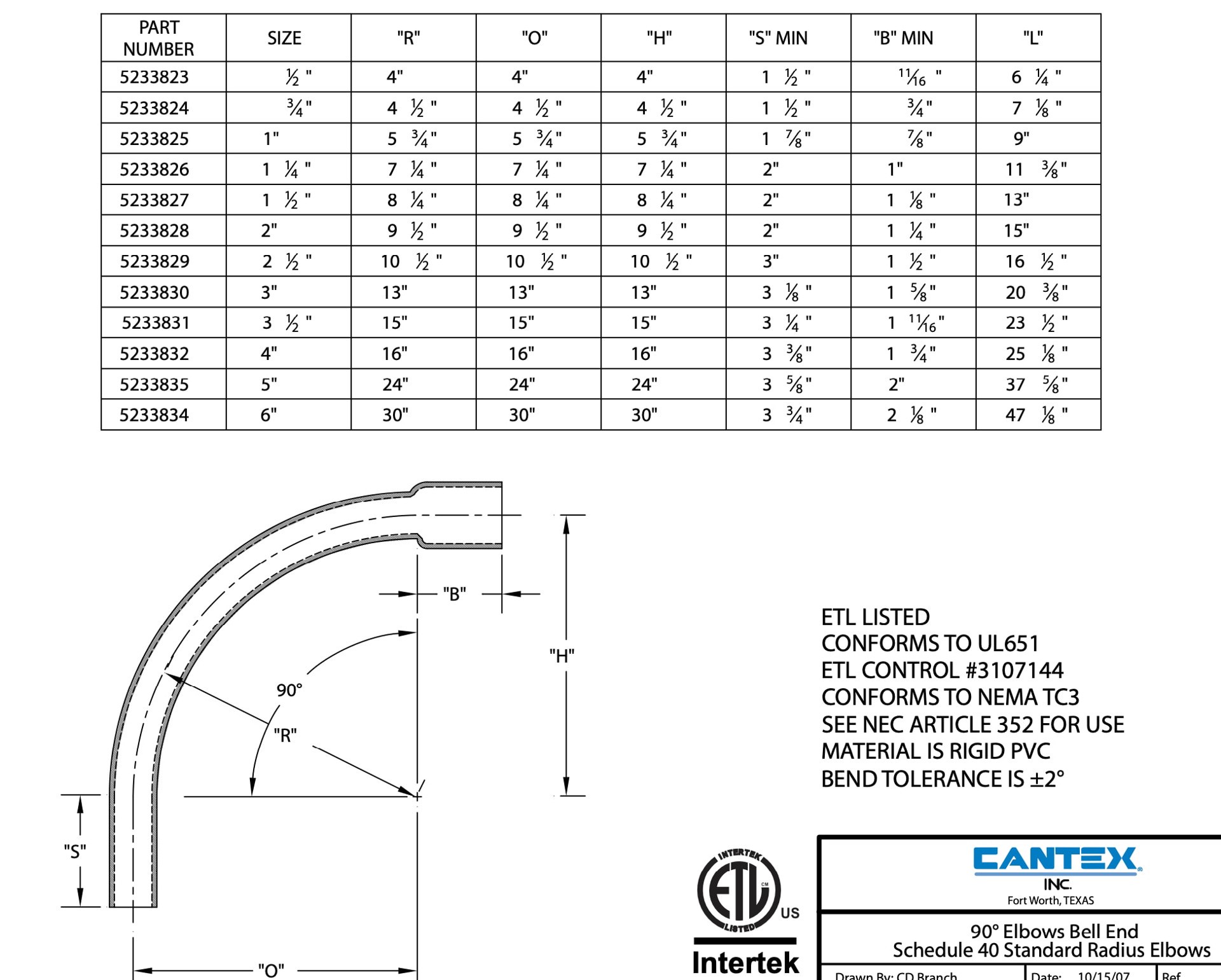 slide 4 of 4, CANTEX 1-1/4-in 90 -Degree Schedule 40, N0 PVC Elbow Elbow Conduit Fittings, 1 ct