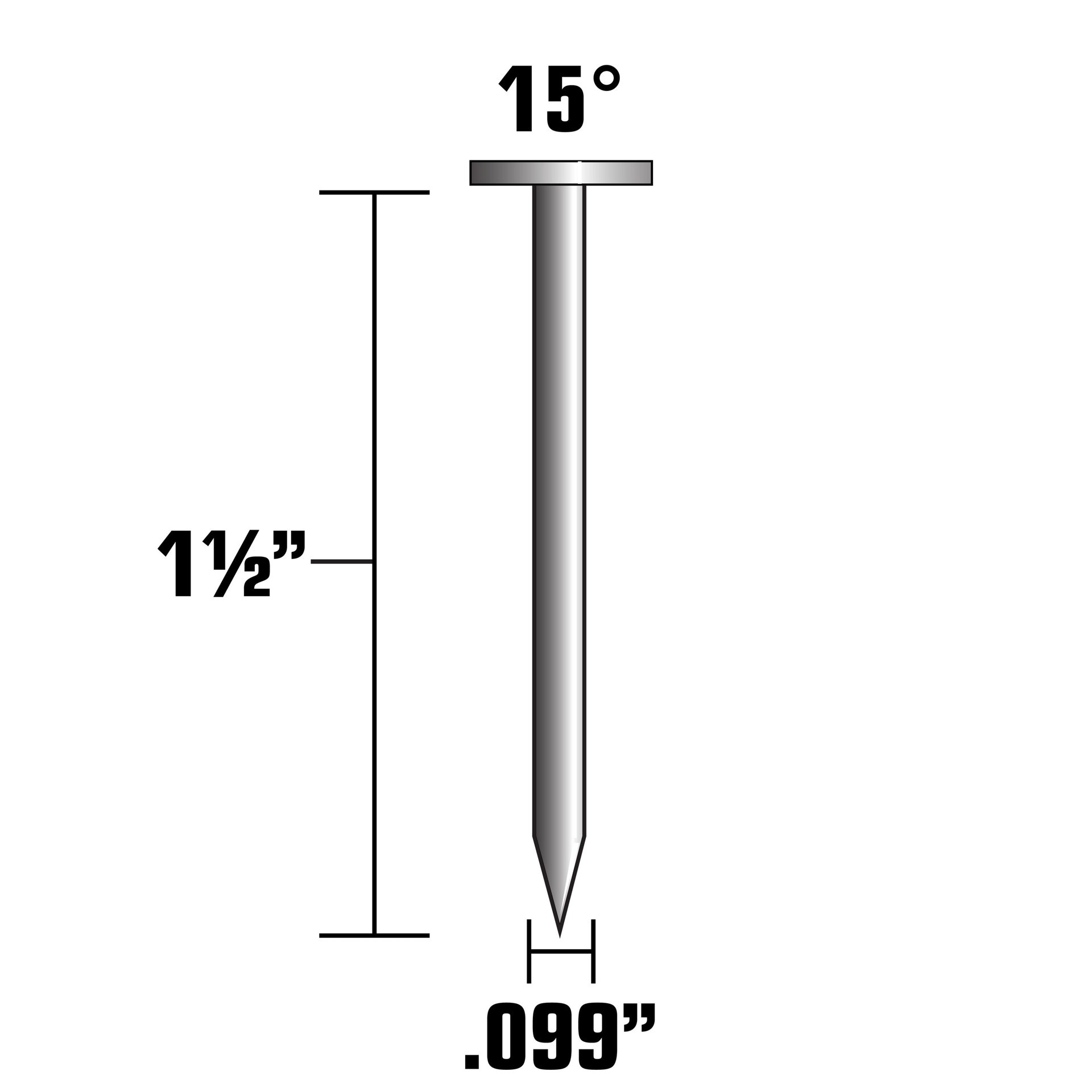 slide 2 of 4, Metabo HPT 1-1/2-in x 0.099-in 15 -Degree 4d Bright Smooth Shank Collated Framing nails ( 3000 -Per Box ), 1 ct