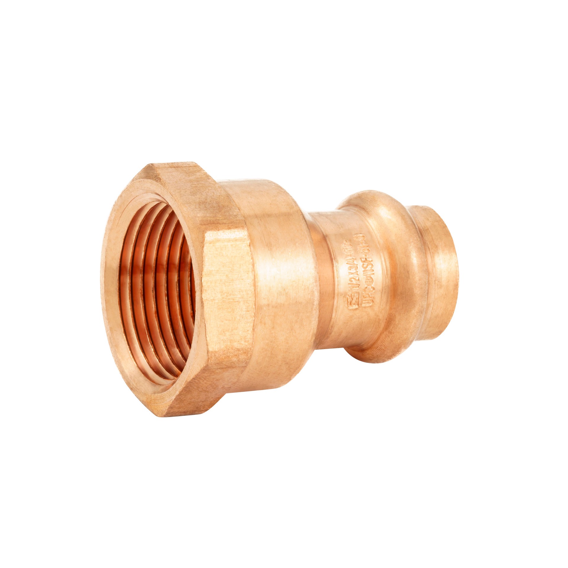 slide 1 of 6, Streamline 1/2-in x 3/4-in Copper Press Reducing Female Adapter, 1 ct