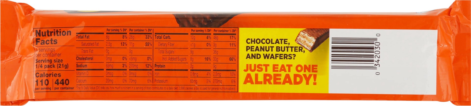 slide 2 of 4, Hershey's Chocolate Peanut Butter Candy Bar, 1 ct