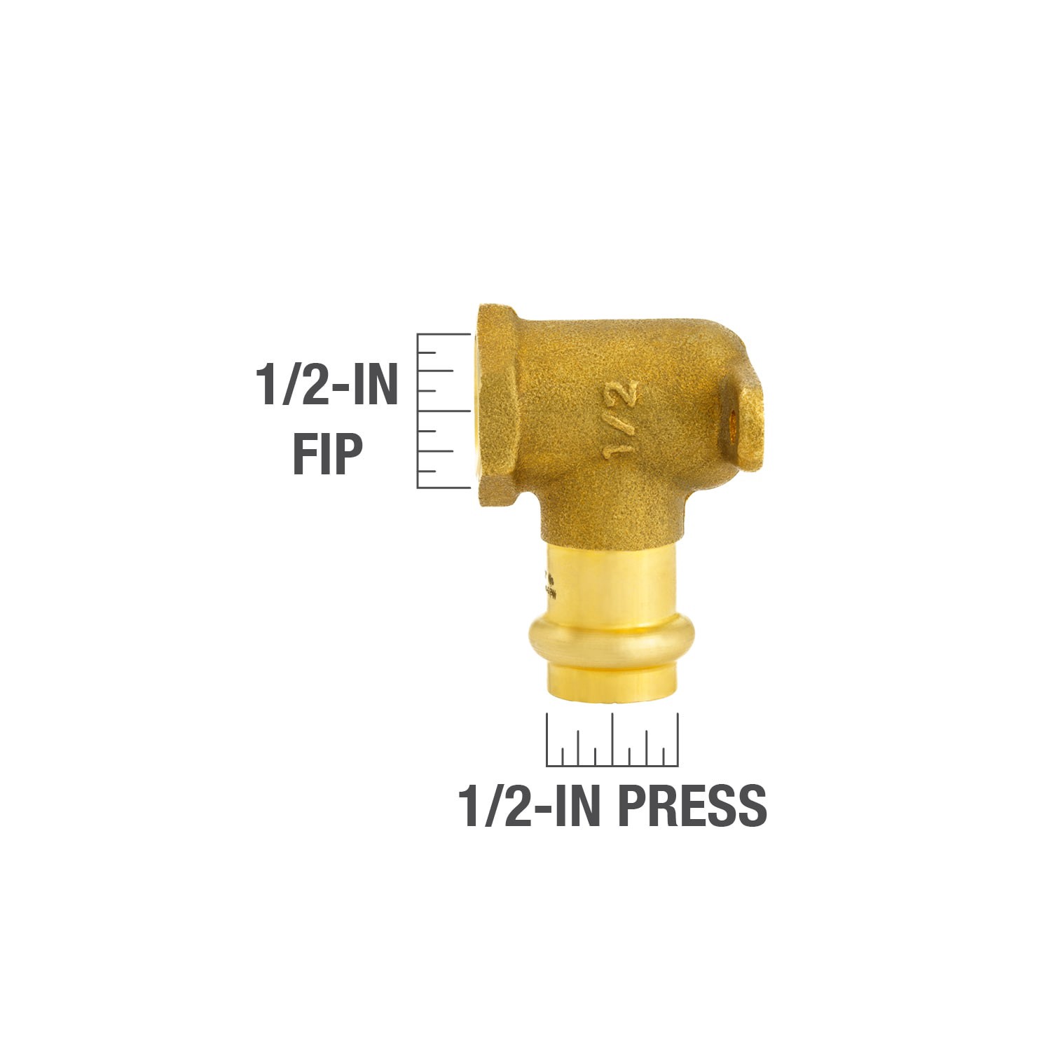 slide 3 of 6, Streamline 1/2-in 90-Degree Copper Press Drop Ear Elbow, 1 ct