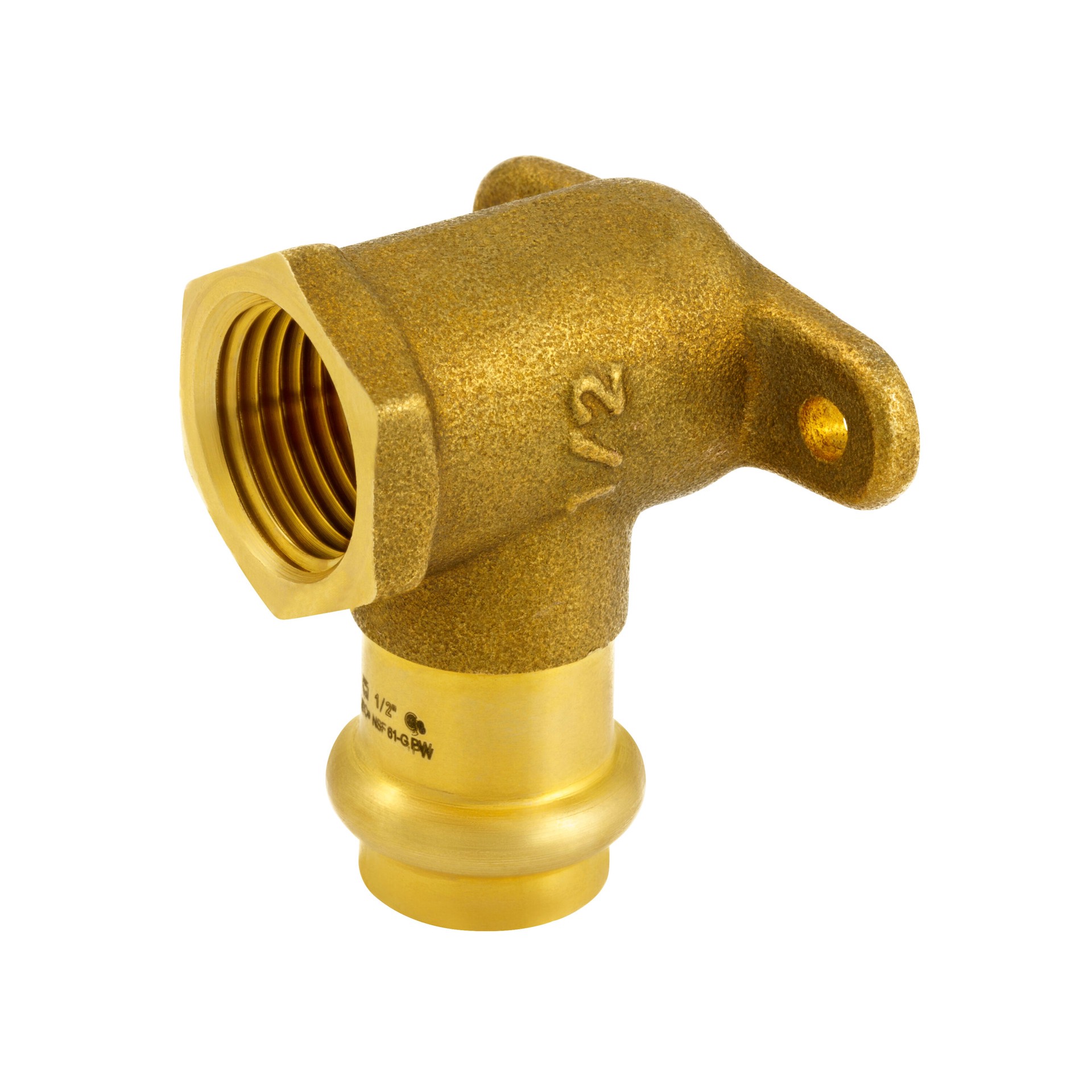 slide 1 of 6, Streamline 1/2-in 90-Degree Copper Press Drop Ear Elbow, 1 ct