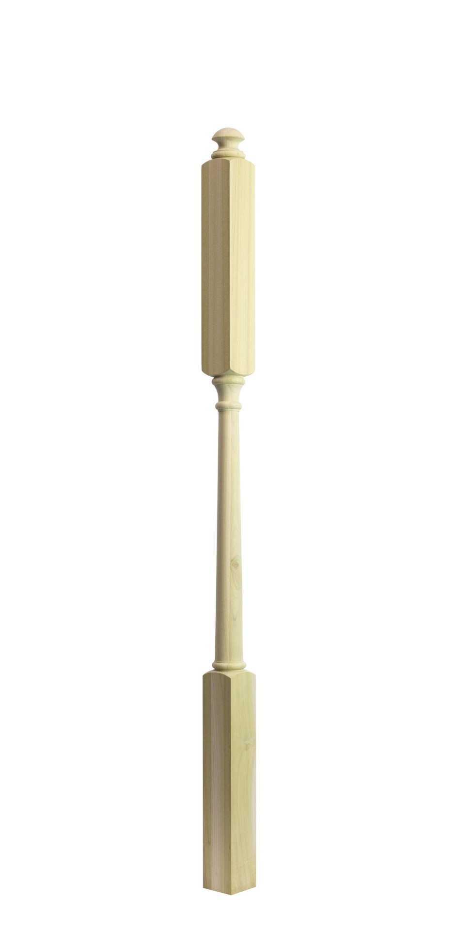 slide 5 of 6, Crown Heritage Colonial 54-in x 3-in Unfinished Poplar Colonial Intermediate Stair Newel Post, 1 ct