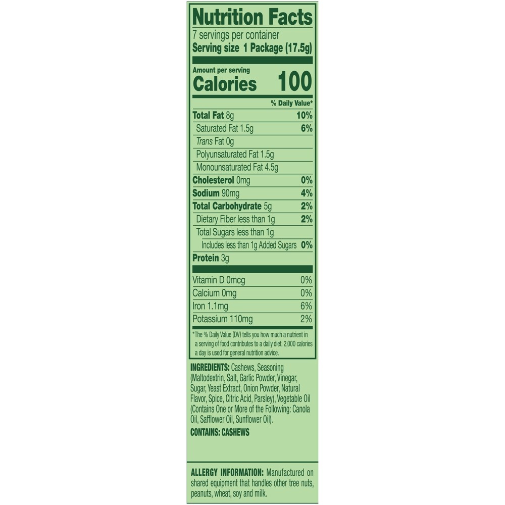 slide 5 of 6, Emerald 100 Cal Dill Pickle Cashews, 4.34 oz