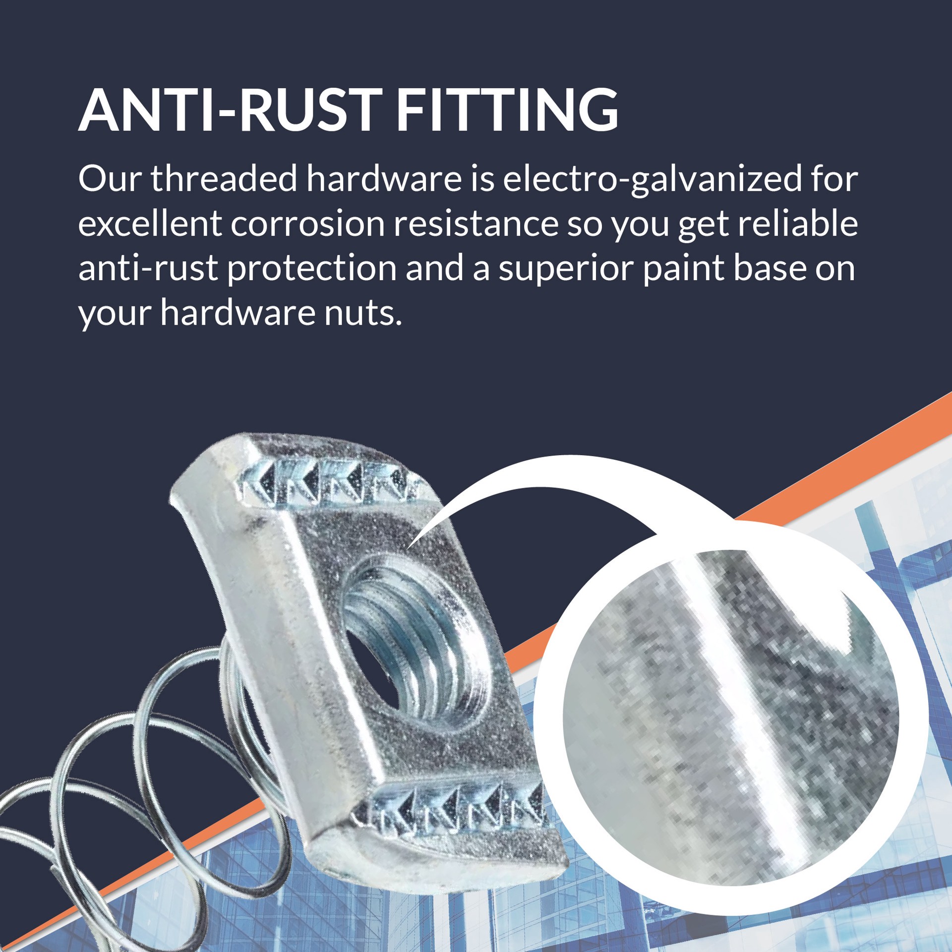 slide 4 of 6, Adamax 1/4-in Spring Strut Nut, 1 ct