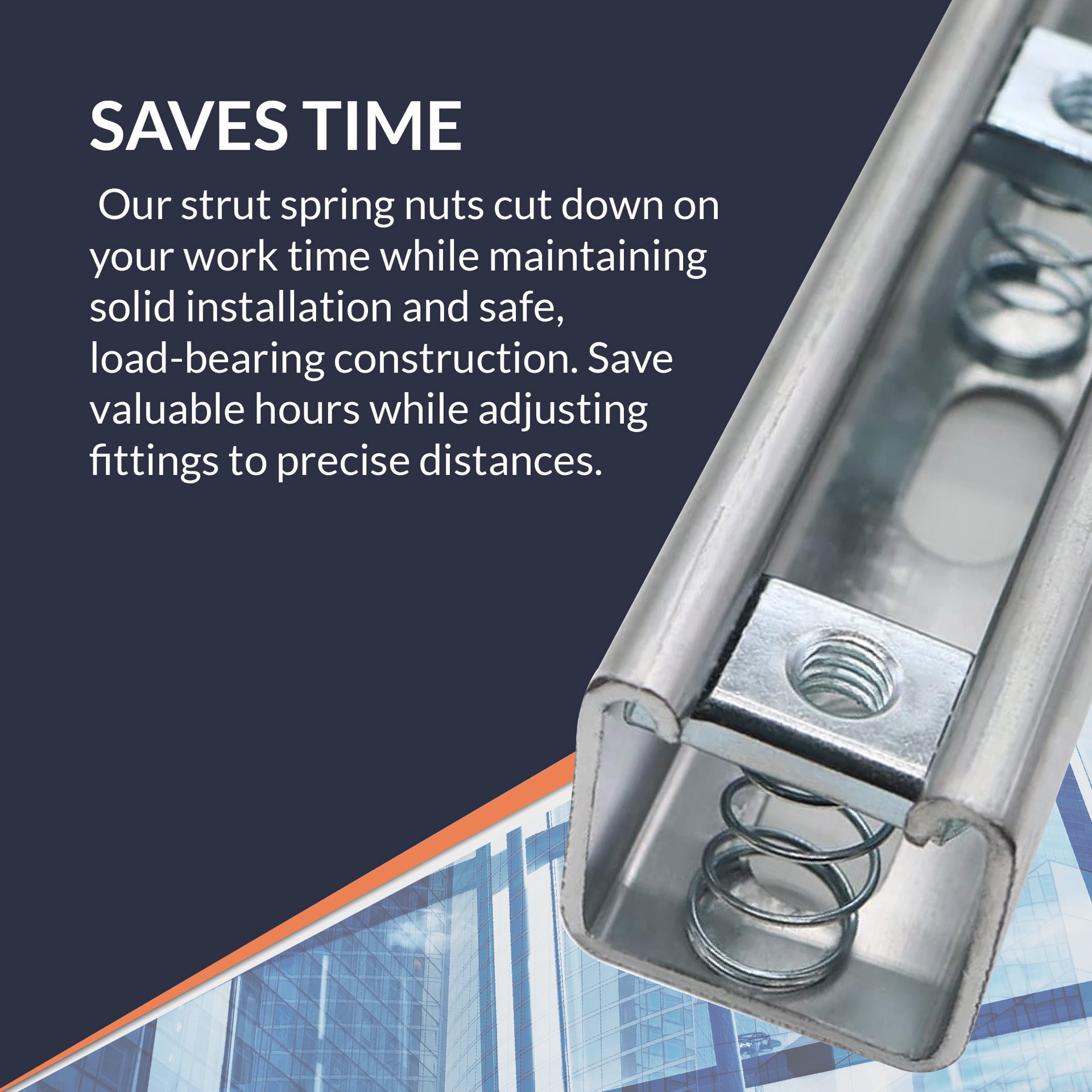 slide 5 of 6, Adamax 1/4-in Spring Strut Nut, 1 ct