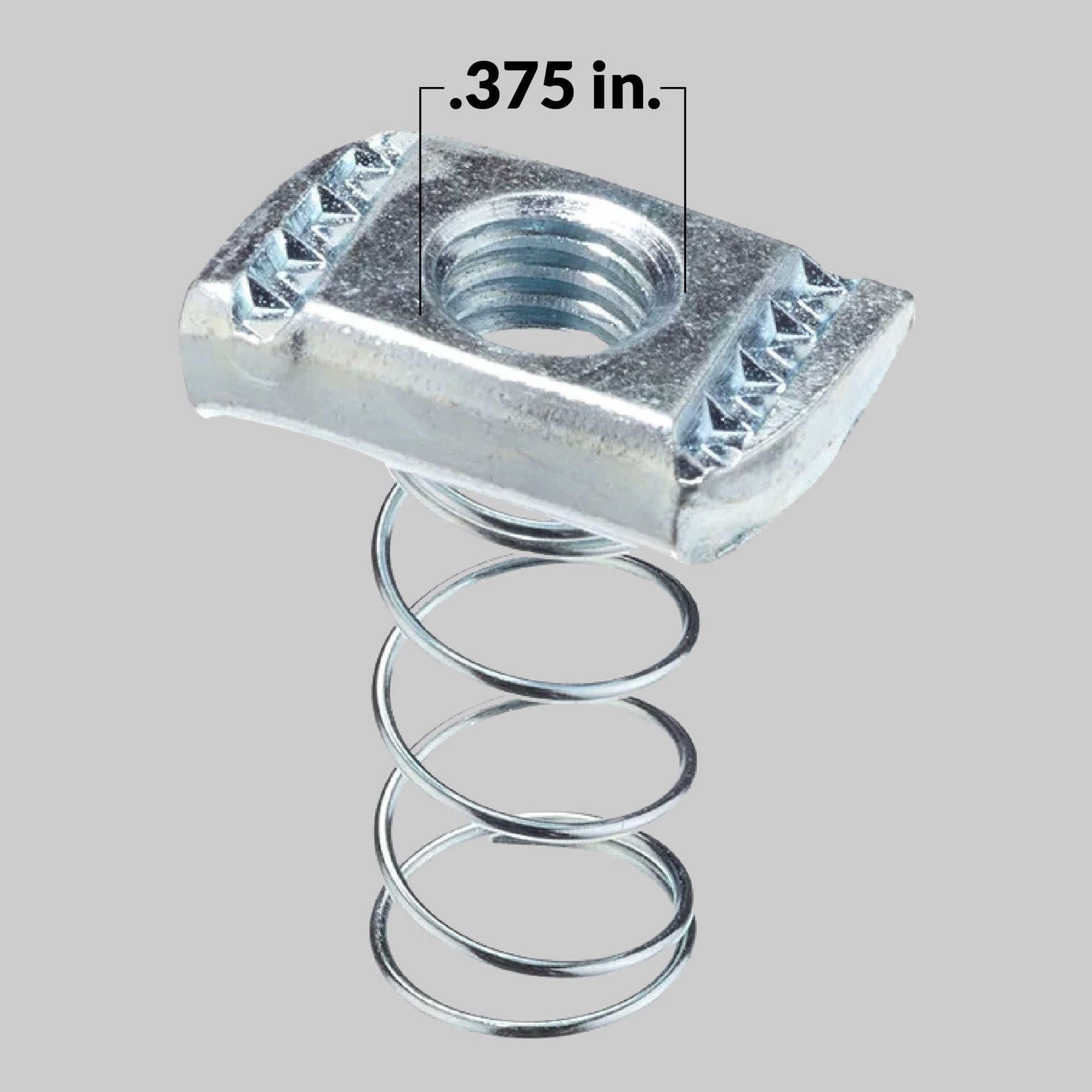 slide 2 of 6, Adamax 3/8-in Straight Strut Nut, 1 ct