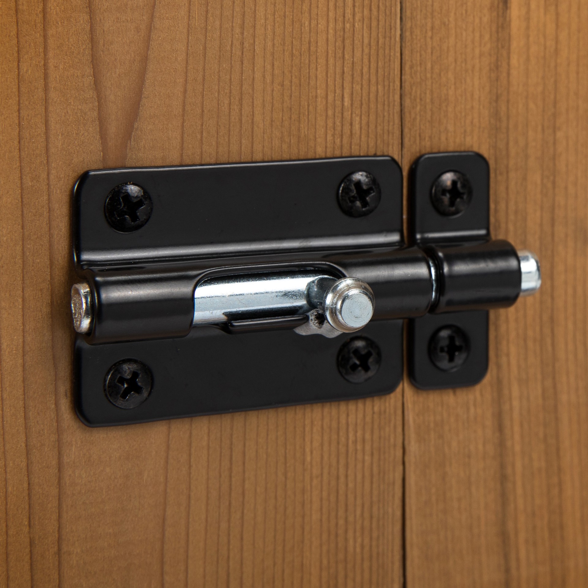 slide 2 of 6, RELIABILT 3-in Black Steel Barrel Bolt, 1 ct