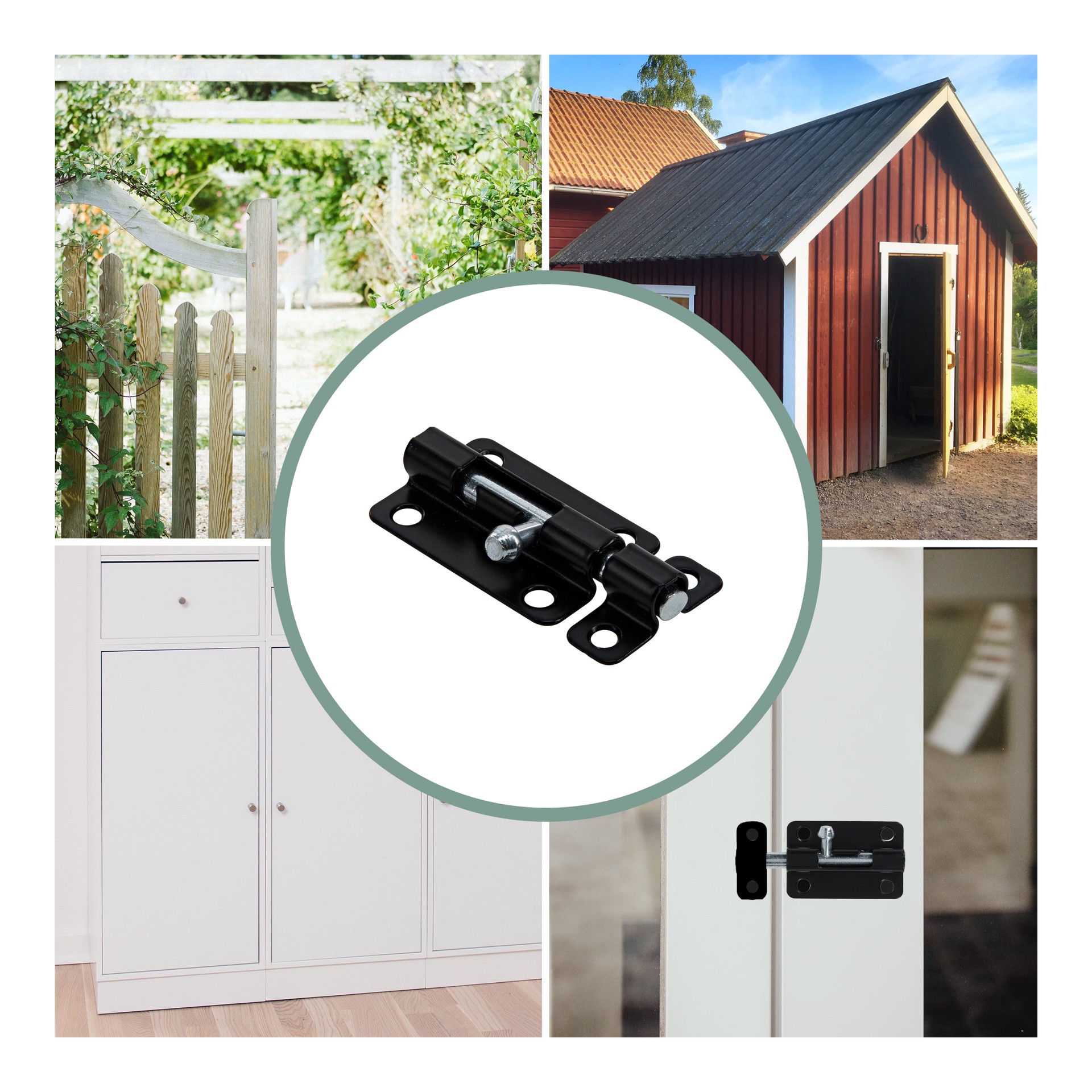 slide 6 of 6, RELIABILT 3-in Black Steel Barrel Bolt, 1 ct