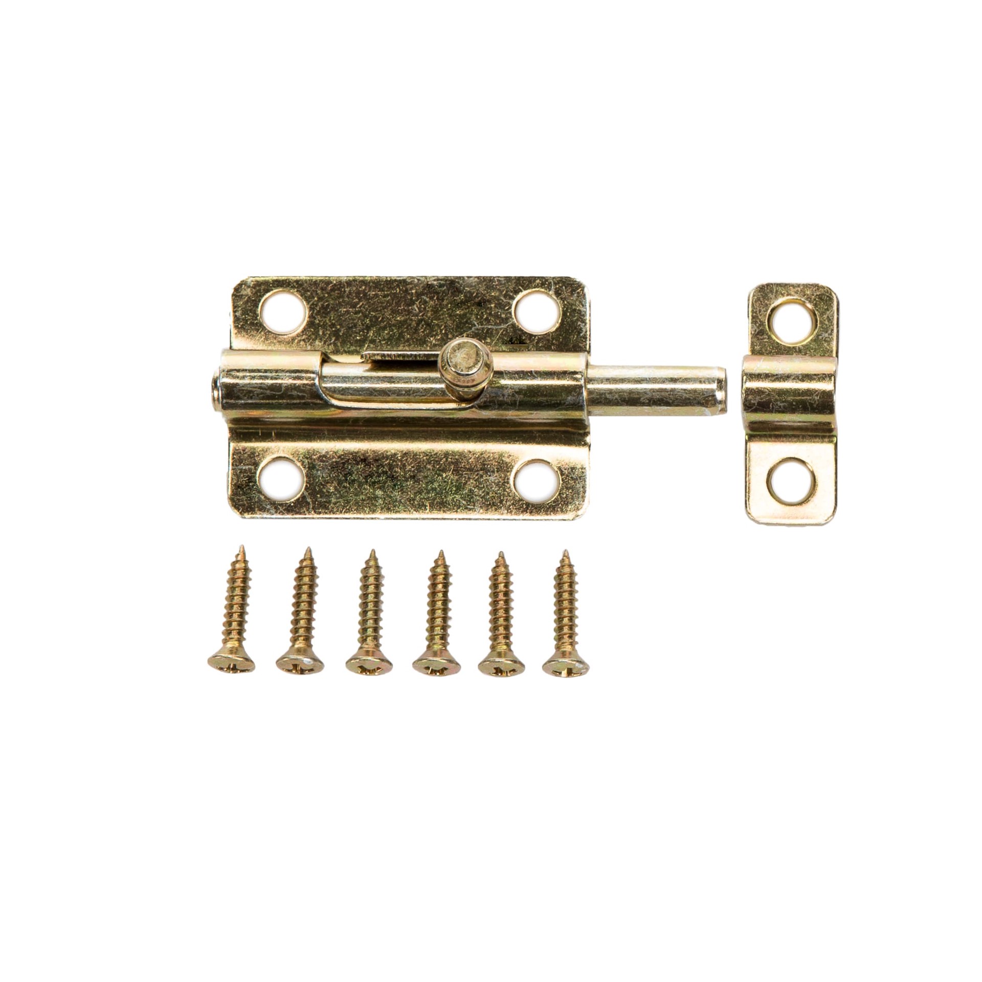 slide 3 of 6, RELIABILT 3-in Polished brass Steel Barrel Bolt, 1 ct