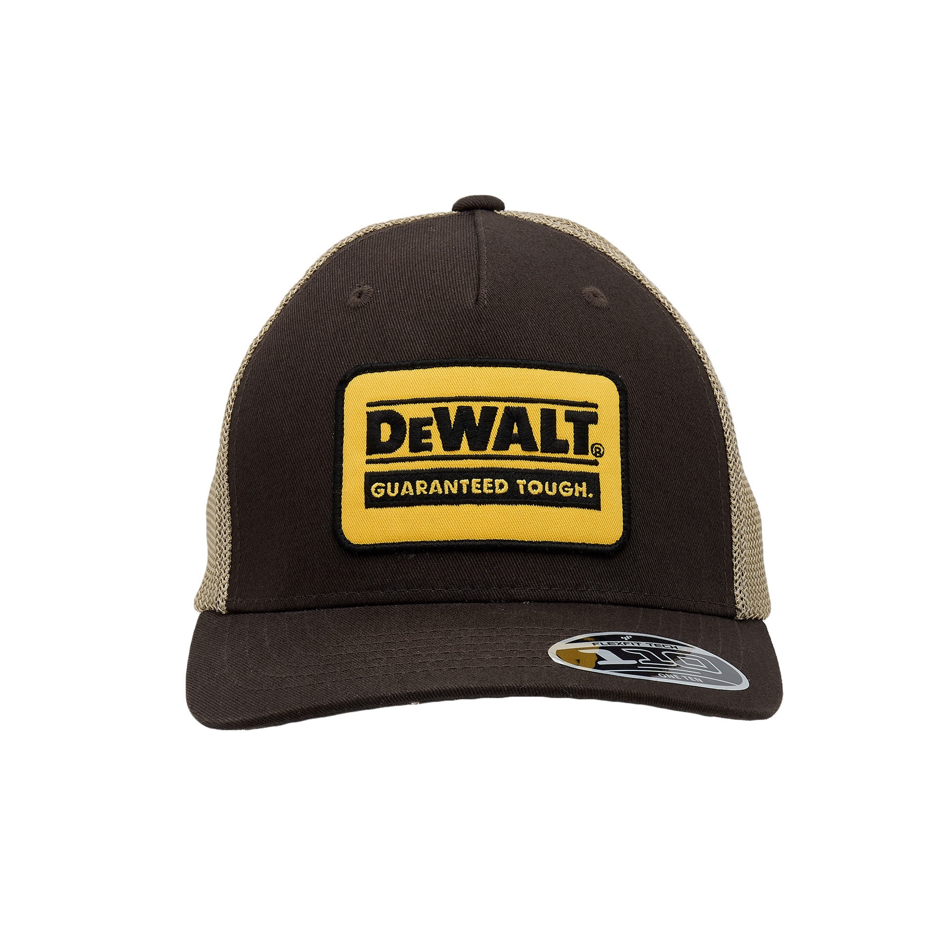 slide 1 of 4, DEWALT Adult unisex Brown with Tan Mesh Synthetic Trucker hat, 1 ct