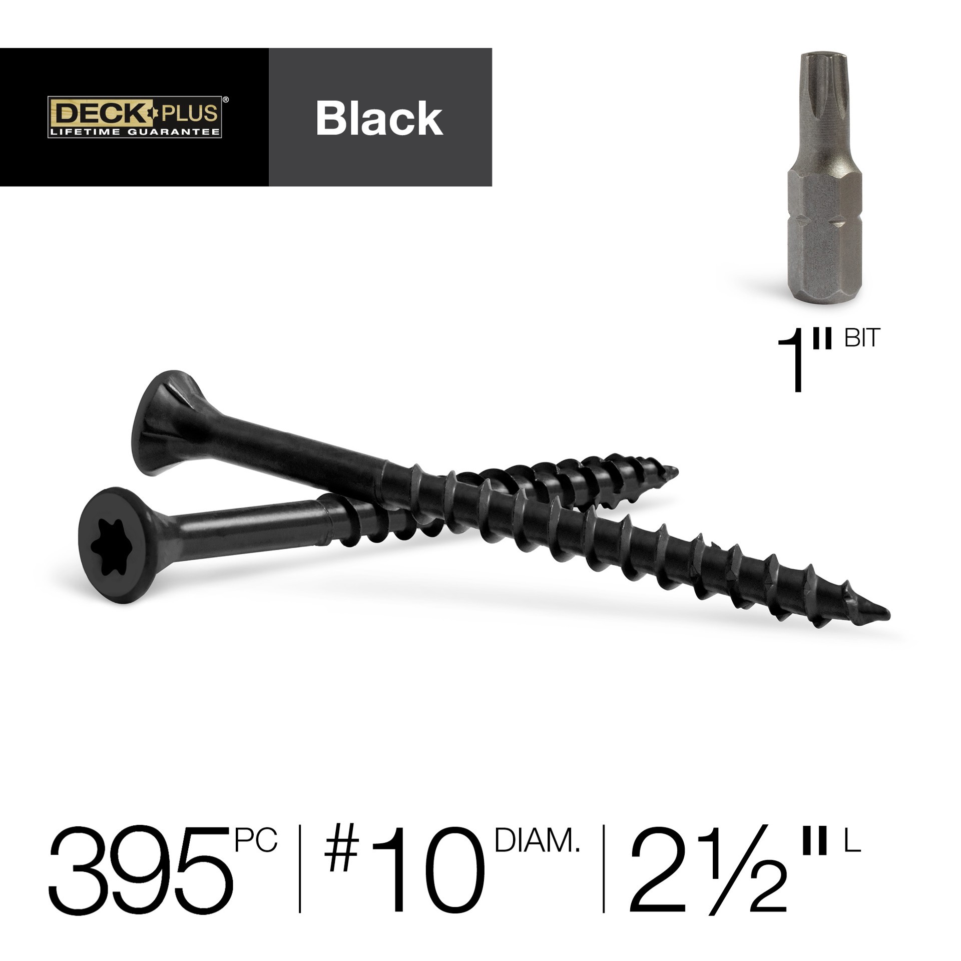 slide 2 of 6, Deck Plus #10 x 2-1/2-in Wood to wood Deck Screws ( 395 -Per Box ), 1 ct