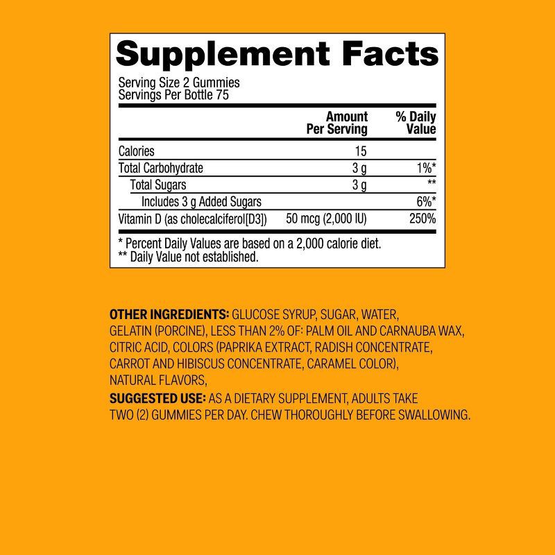 slide 5 of 5, Adult Vitamin D Gummies - Fruit Flavors - 150ct - up&up™, 150 ct