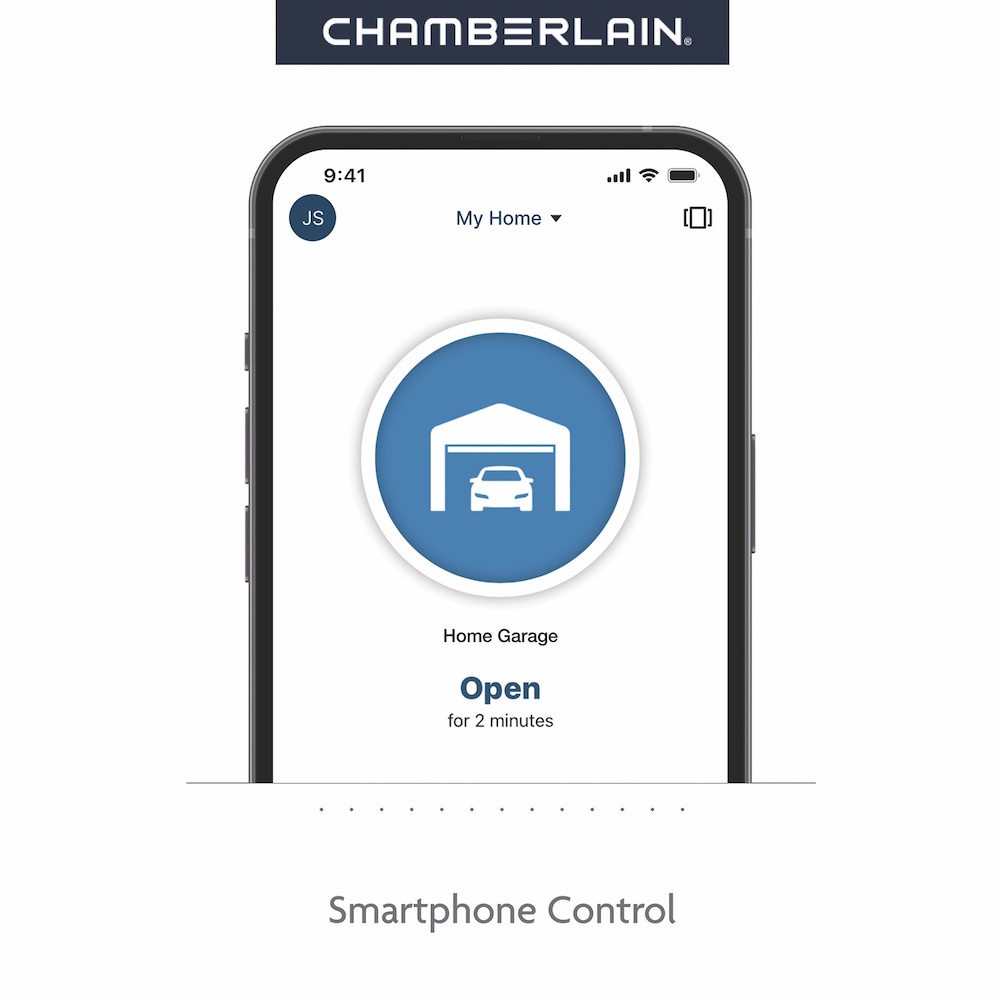 slide 3 of 6, Chamberlain 1/2 HP myQ Smart Compatible Chain drive Garage Door Opener Wi-Fi Compatibility, 1 ct