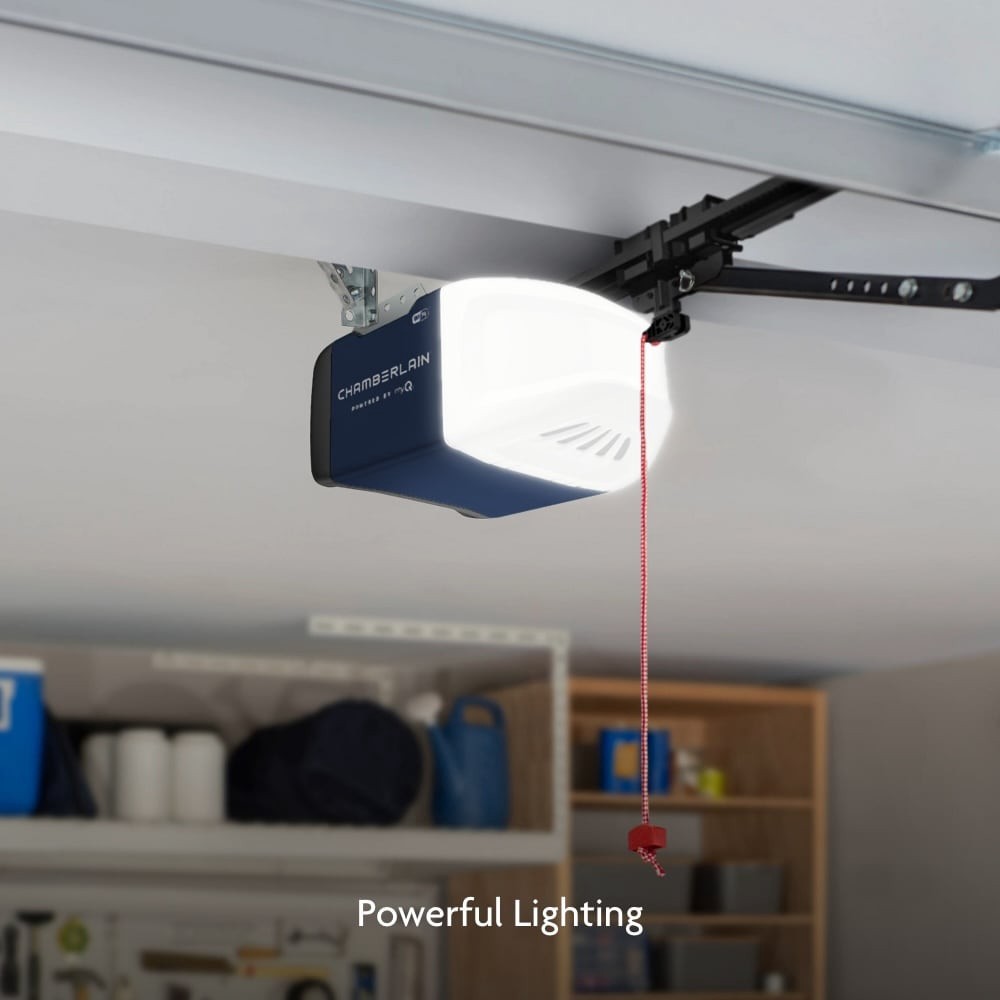 slide 6 of 6, Chamberlain 1/2 HP myQ Smart Compatible Chain drive Garage Door Opener Wi-Fi Compatibility, 1 ct