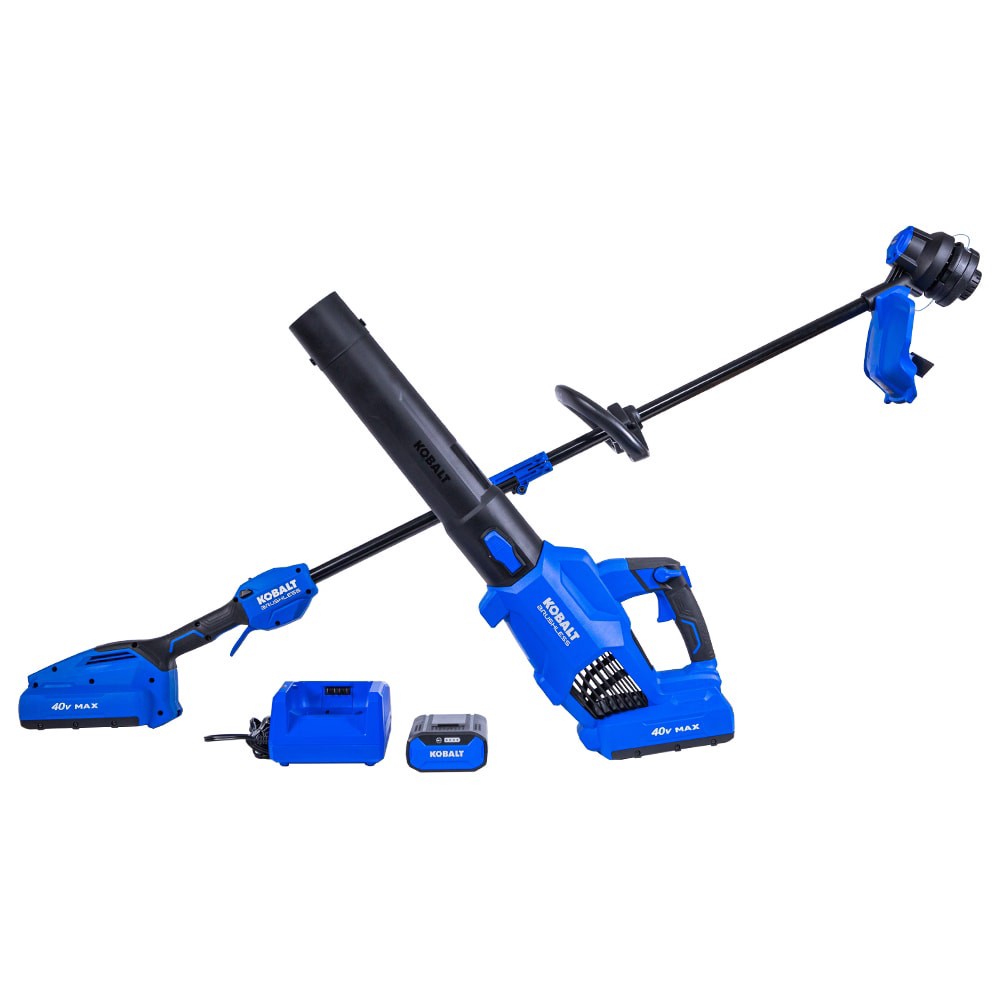 slide 5 of 6, Kobalt Gen4 40-volt Cordless Battery String Trimmer and Leaf Blower and 4.0 Ah (Battery Included) (Charger Included), 1 ct