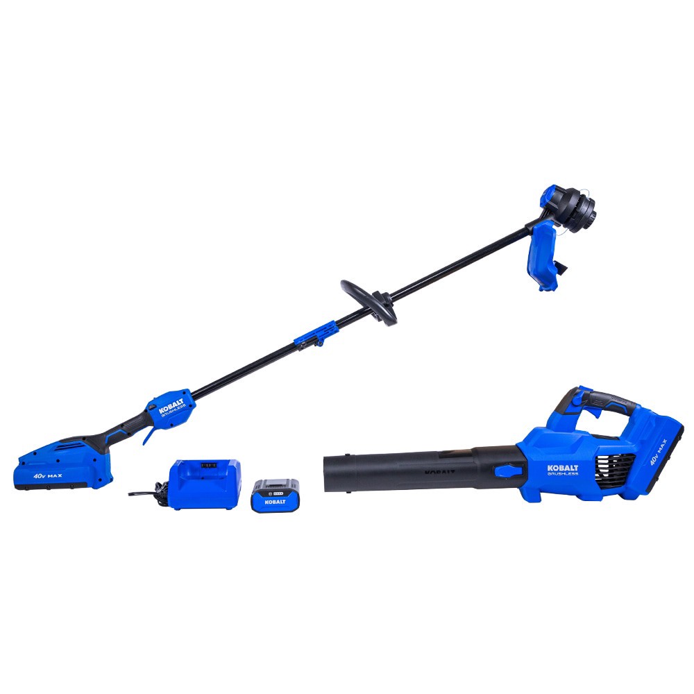 slide 6 of 6, Kobalt Gen4 40-volt Cordless Battery String Trimmer and Leaf Blower and 4.0 Ah (Battery Included) (Charger Included), 1 ct