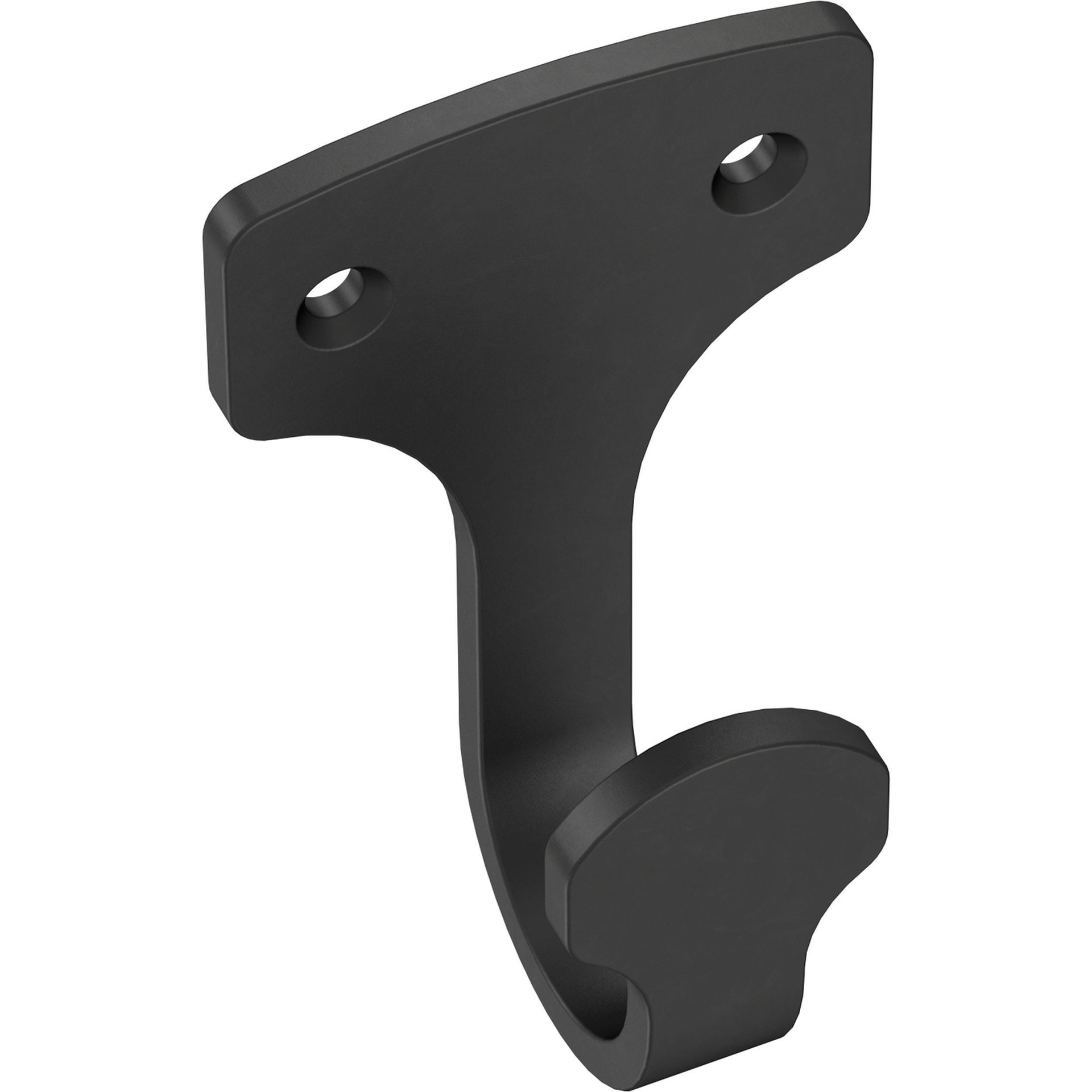slide 1 of 6, allen + roth 1 -Hook 1.97-in x 3.18-in H Matte Black Decorative Wall Hook ( 25-lb Capacity), 1 ct