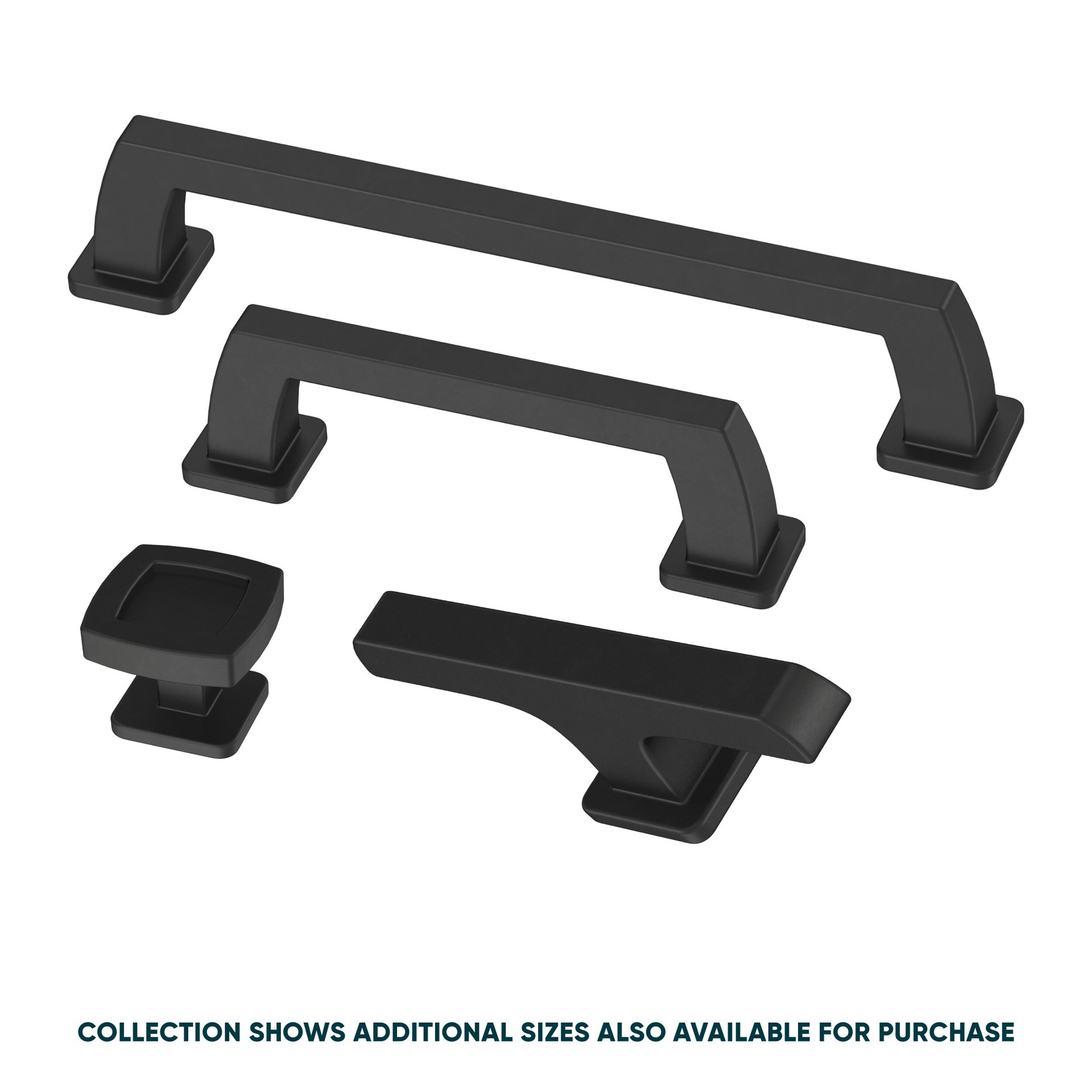 slide 3 of 6, Origin 21 Mattis 5-1/16-in , 128mm Center to Center Matte Black Rectangular Bar Drawer Pull, 1 ct
