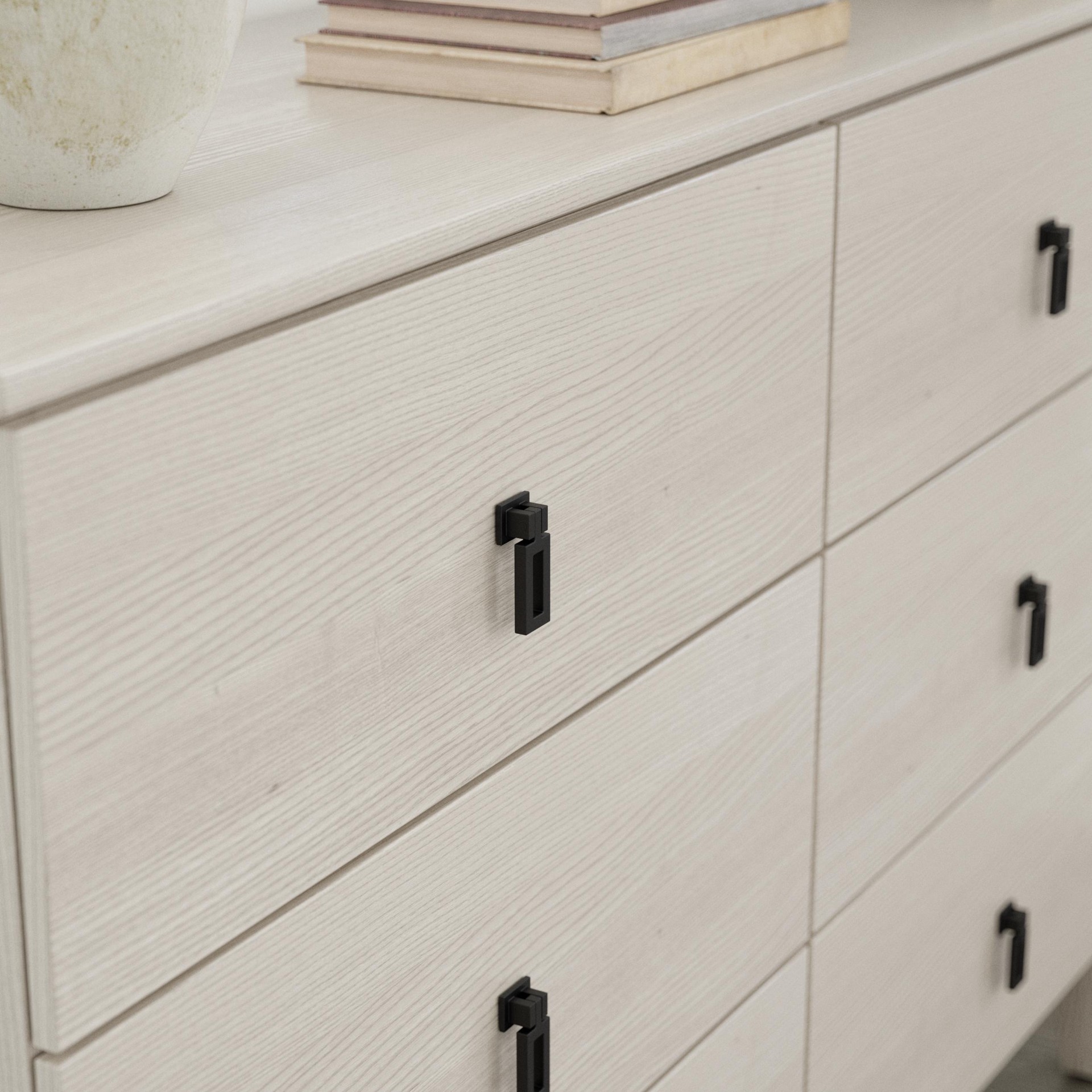 slide 2 of 6, allen + roth Clarimond 1-in Matte Black Pendant Modern Cabinet Knob, 1 ct