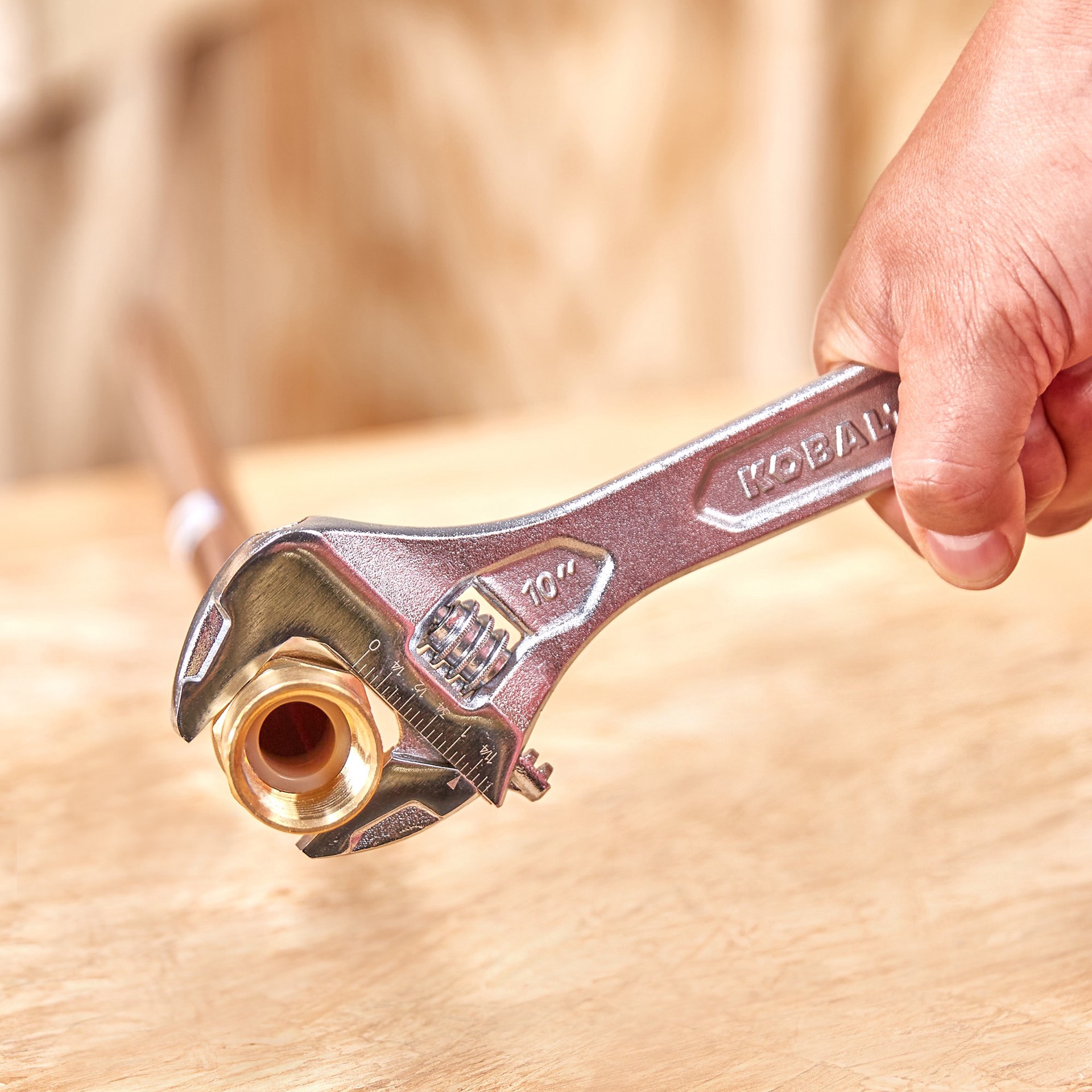 slide 4 of 6, Kobalt 10-Inches Adjustable Wrench, 1 ct