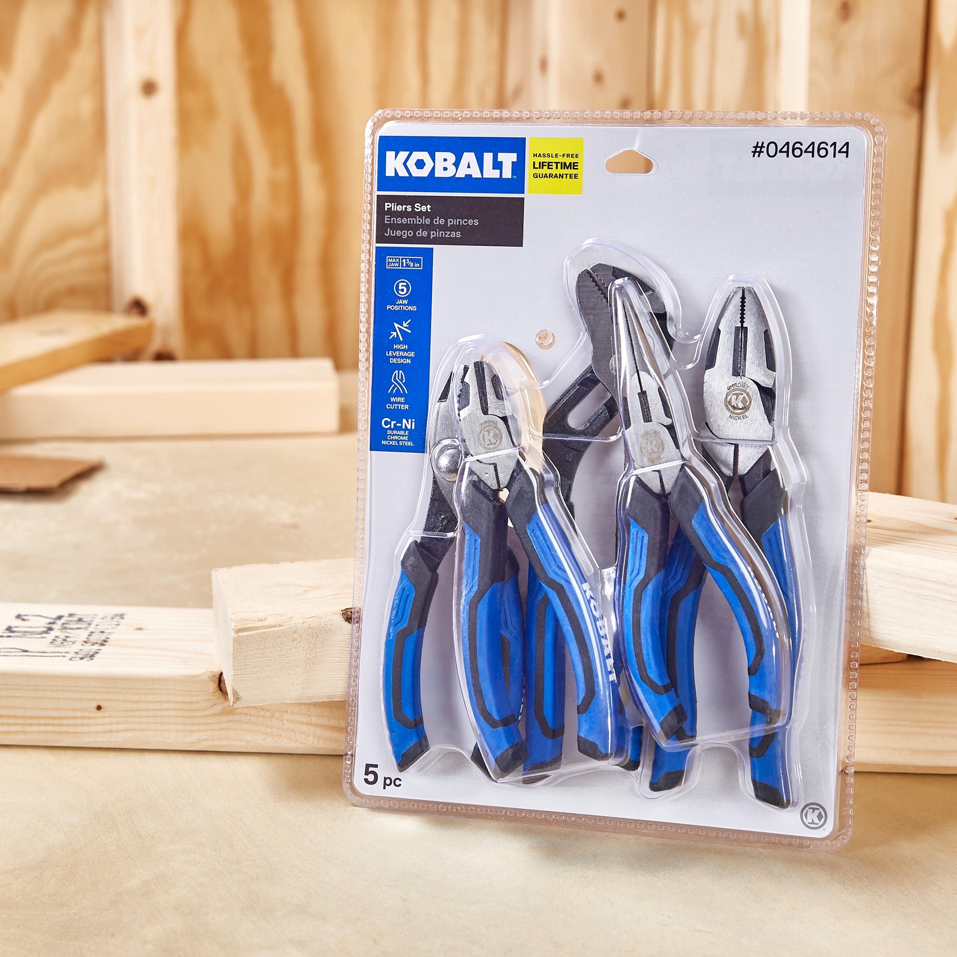slide 3 of 6, Kobalt Assorted pliers 5 -Piece, 1 ct