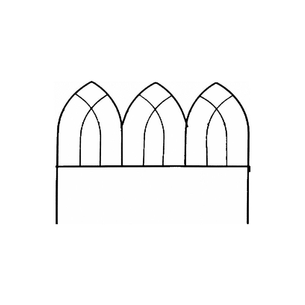 slide 1 of 2, 1.85-ft x 18-in Black powder coated Steel Landscape edging section, 1 ct