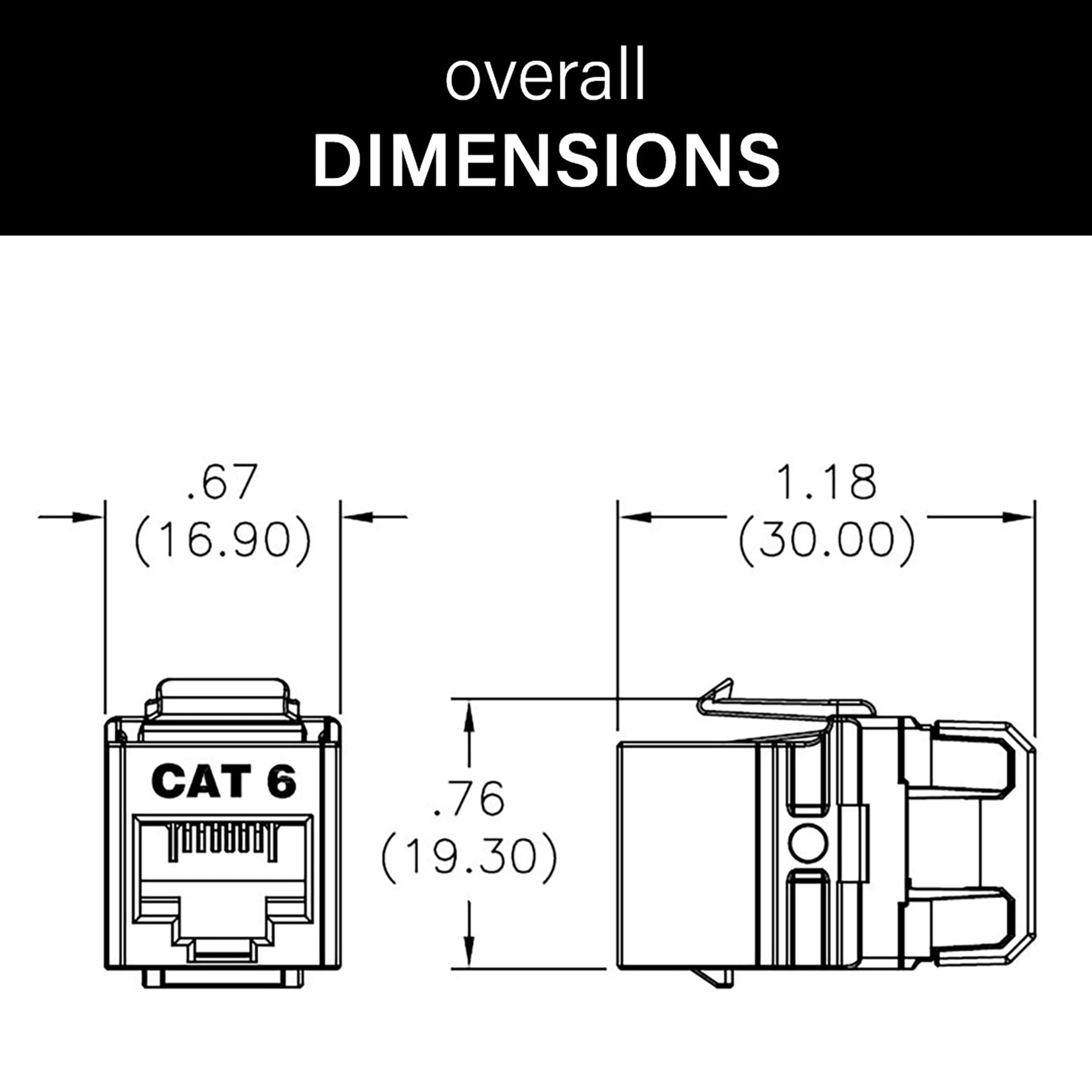 slide 4 of 6, Legrand 15 -Pack CAT6 Ethernet Wall Jack, 1 ct