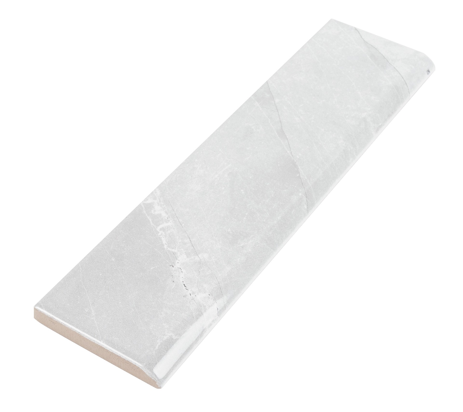 slide 2 of 4, Satori Regent Paladium 2-in x 8-in Glossy Ceramic Bullnose Tile, 1 ct