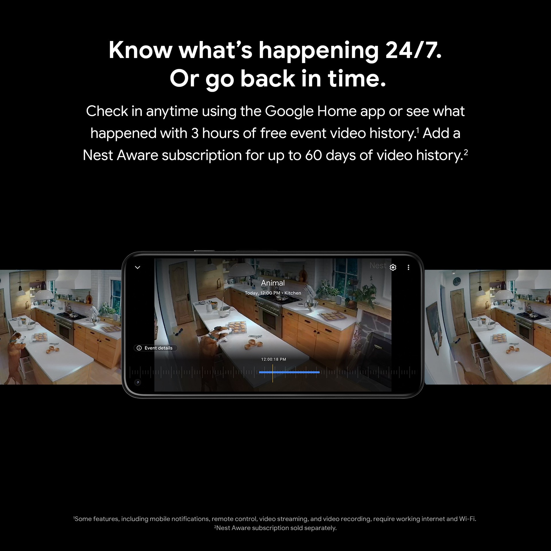 slide 5 of 6, Google Nest Cam - Battery-Powered Wireless Indoor and Outdoor Smart Home Security Camera, 1 ct
