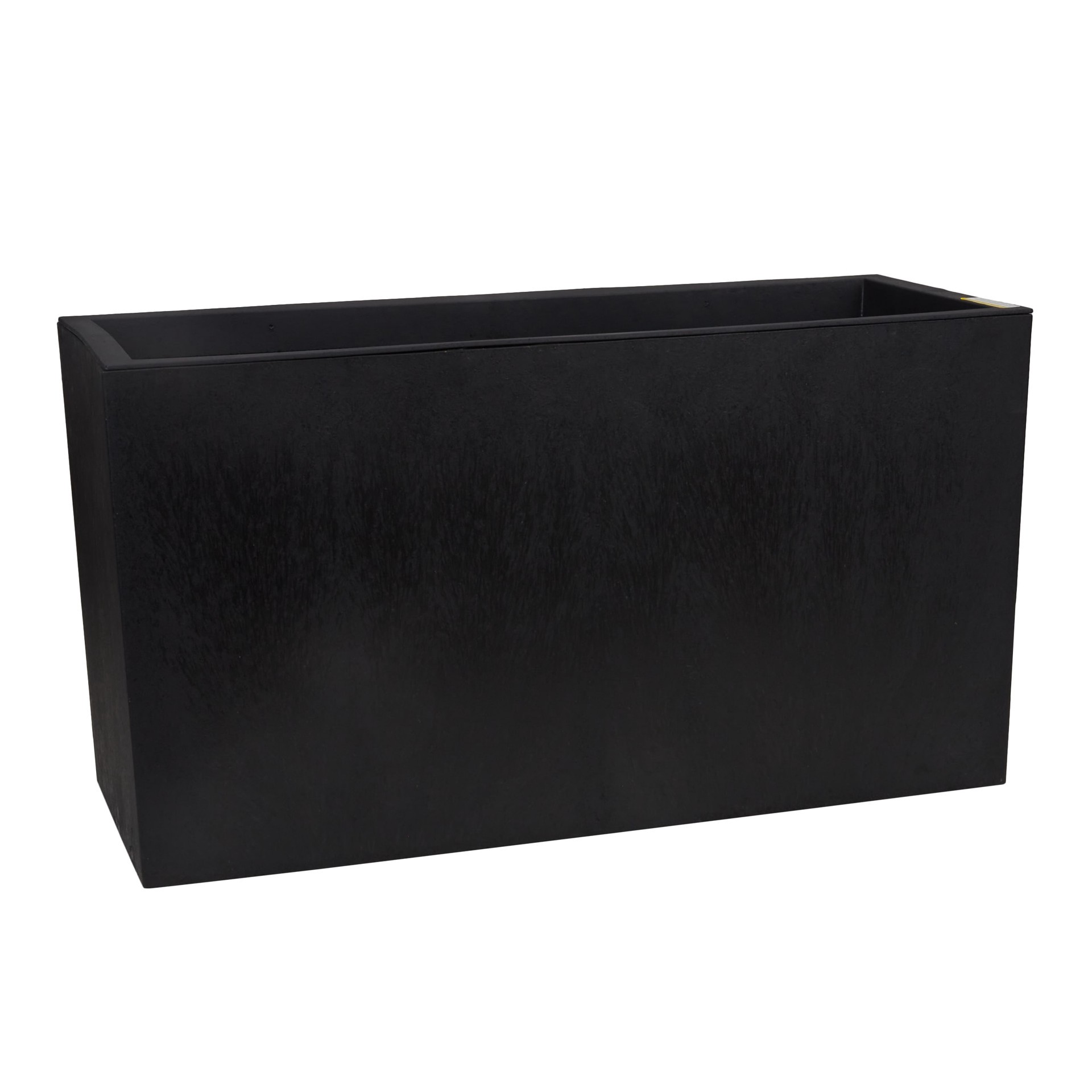 slide 1 of 6, allen + roth Rectangle 31.0-in W x 12.4-in L Black Rubber Indoor/Outdoor Self Watering Planter, 1 ct
