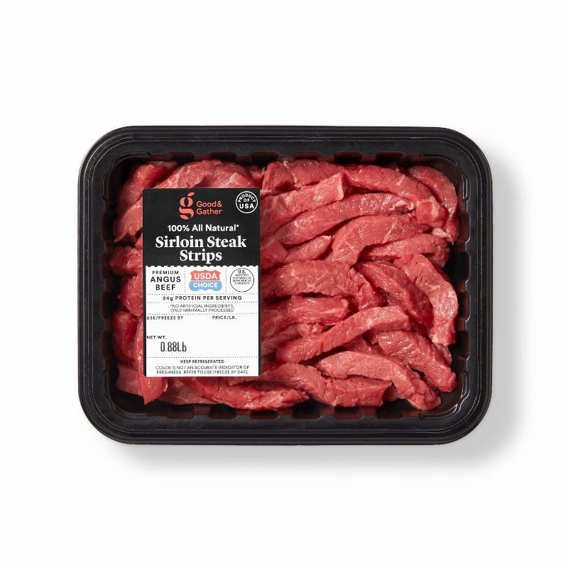 slide 1 of 3, USDA Choice Angus Beef Steak Strips - 14oz - Good & Gather™, 14 oz