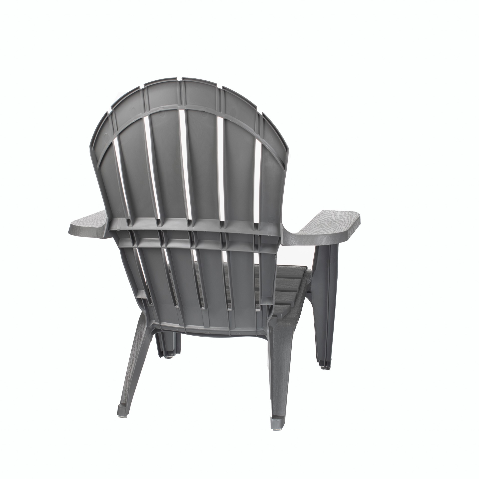 slide 4 of 6, Style Selections Patio Conversation Stackable Gray Resin Frame Stationary Adirondack Chair with Solid Seat, 1 ct