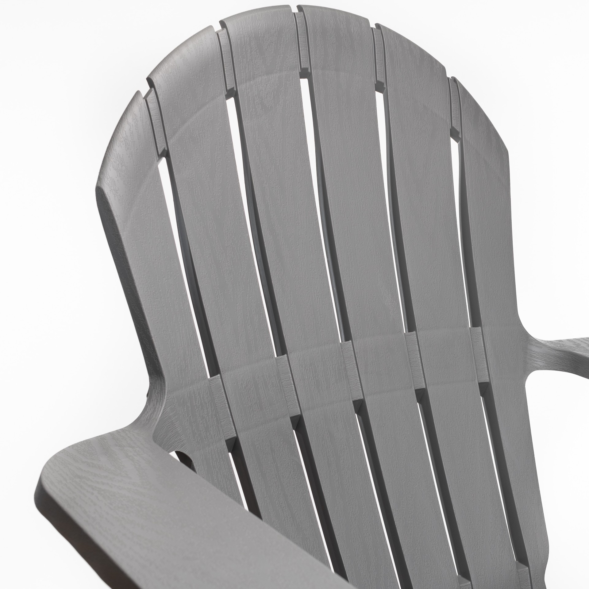 slide 5 of 6, Style Selections Patio Conversation Stackable Gray Resin Frame Stationary Adirondack Chair with Solid Seat, 1 ct
