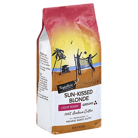 slide 1 of 4, Signature Select Ground Light Roast Sun- Kissed Blonde 100% Arabica Coffee 12 oz, 