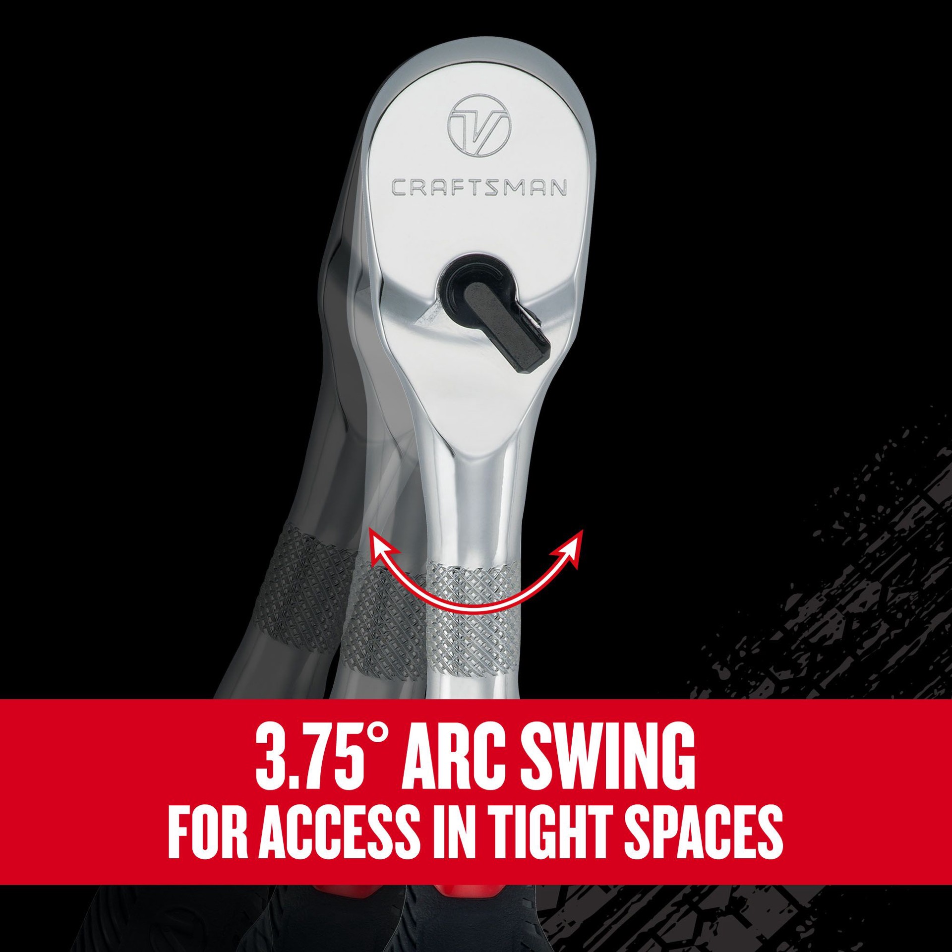 slide 5 of 6, CRAFTSMAN V-Series 96 -Tooth 3/8-in Drive Comfort grip Handle Ratchet, 1 ct
