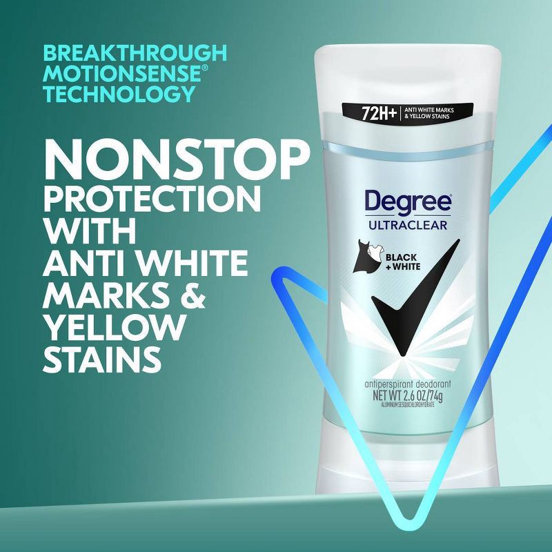 slide 3 of 5, Degree UltraClear Antiperspirant & Deodorant Black + White Anti-White Marks and Yellow Stains - 2.6oz, 2.6 oz