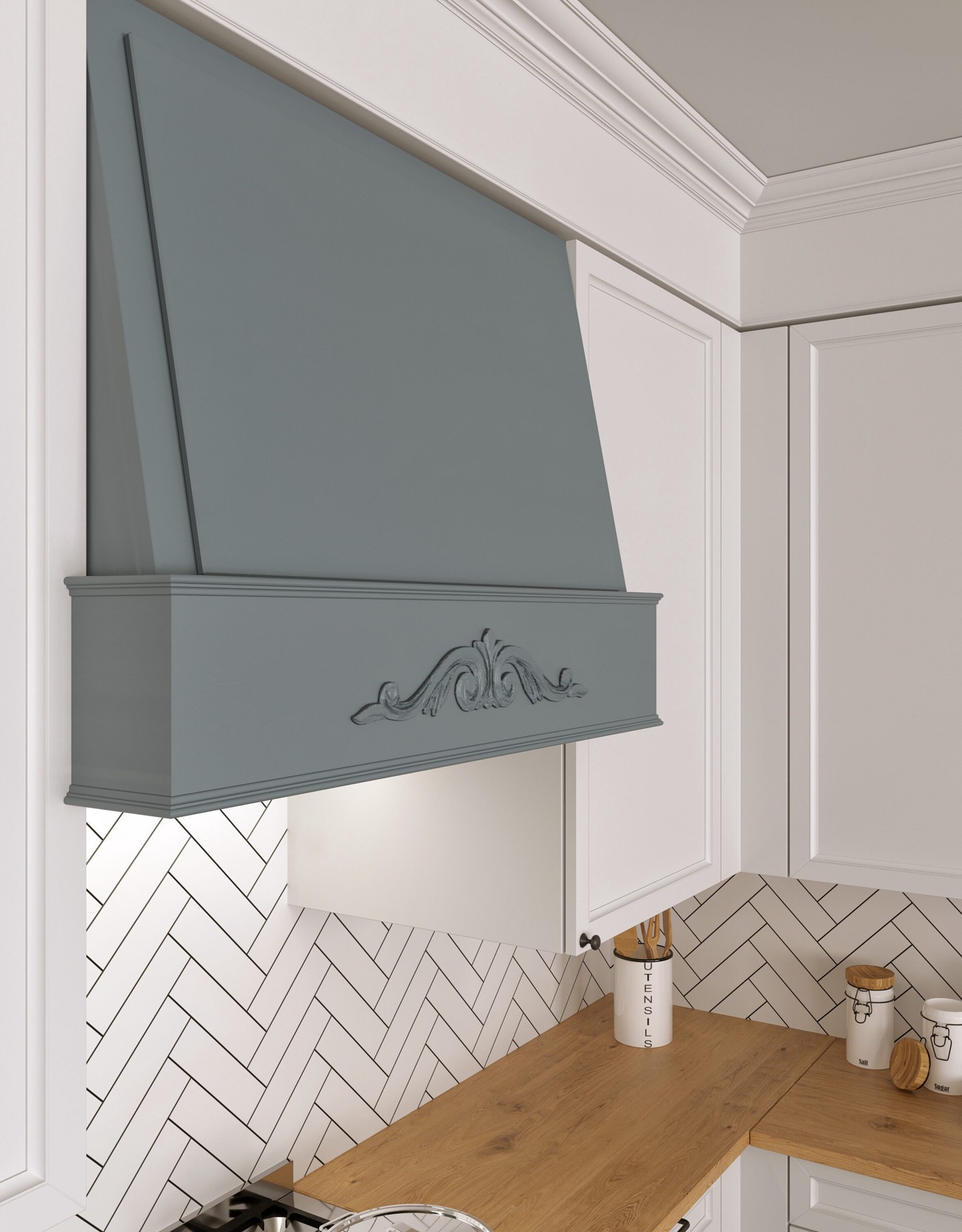 slide 3 of 4, Ornamental Mouldings 12.0-in W x 2.25-in H Leaf Unfinished Birch Applique, 1 ct