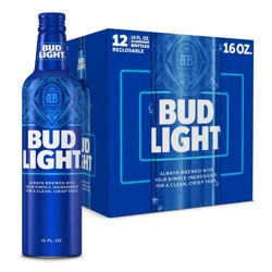 Bud Light American Lager Beer - 12pk/16 fl oz Bottles