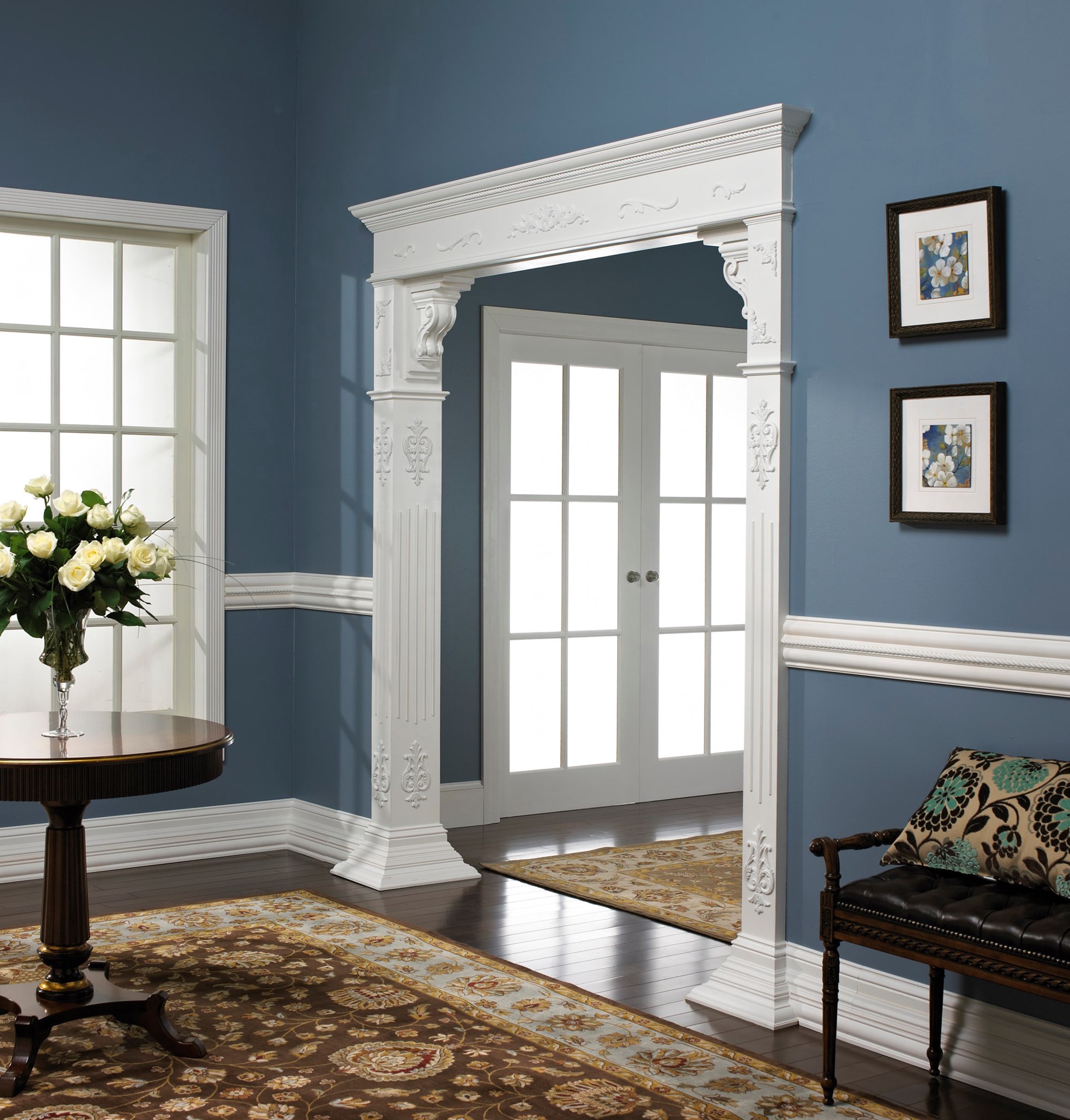 slide 2 of 4, Ornamental Mouldings 5.5-in W x 2.75-in H Acanthus Unfinished Birch Applique, 1 ct