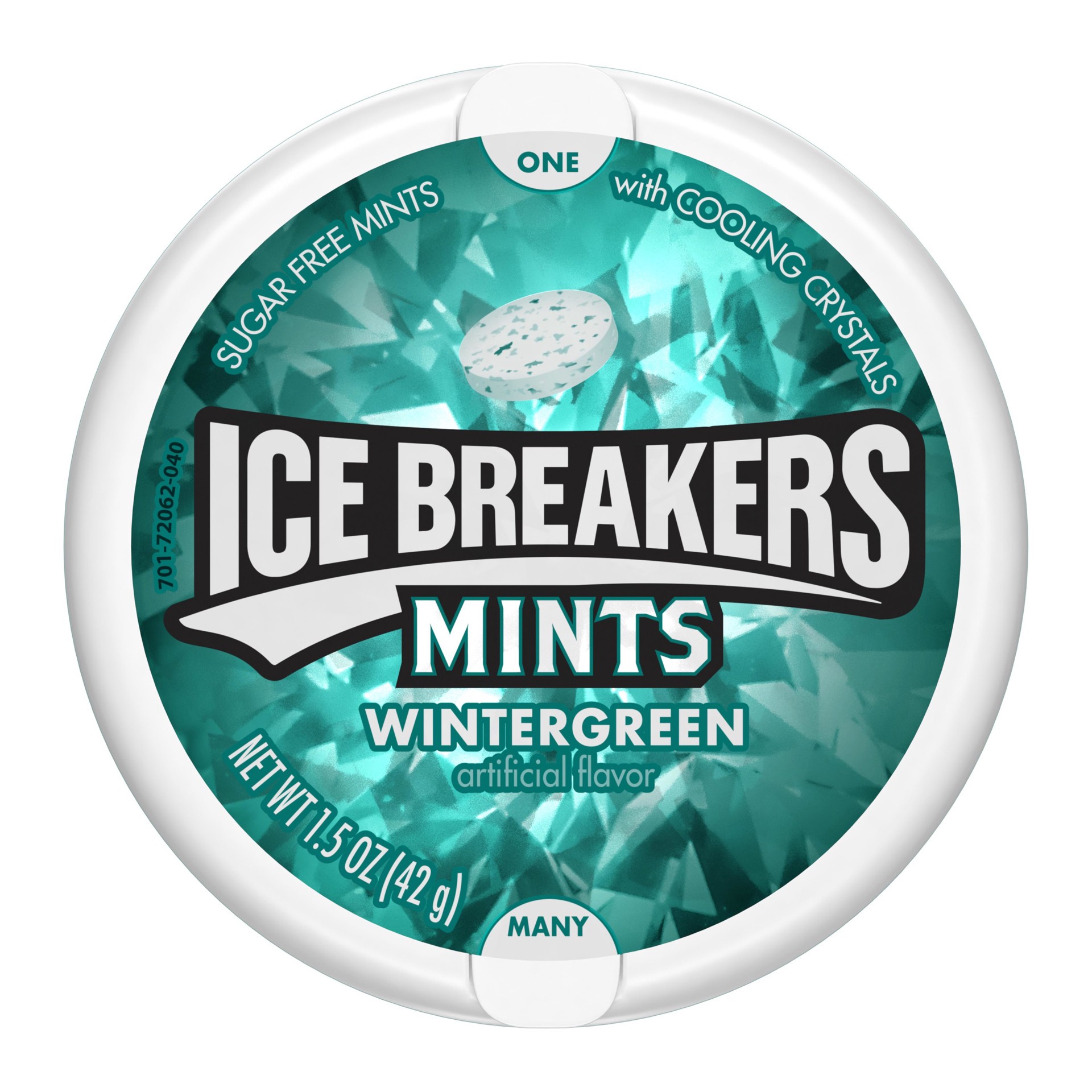 slide 1 of 1, ICE BREAKERS Wintergreen Sugar Free Breath Mints - Portable 1.5oz Tin with Share Lid - Refreshing Mint Flavor, 1 ct