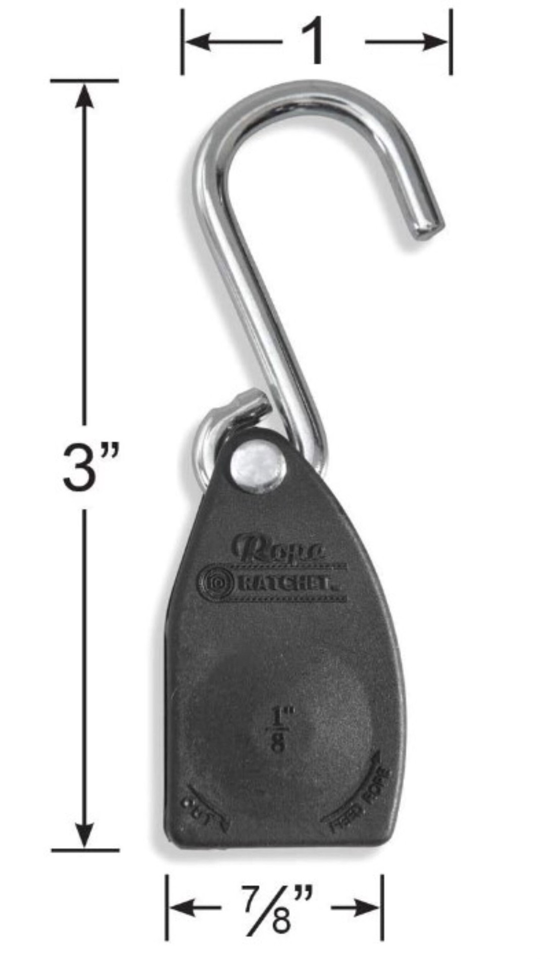 slide 4 of 5, Carry-On Trailer 1-in x 6-ft Ratcheting Strap Tie Down with S-hook 75-lb Break Strength, 1 ct