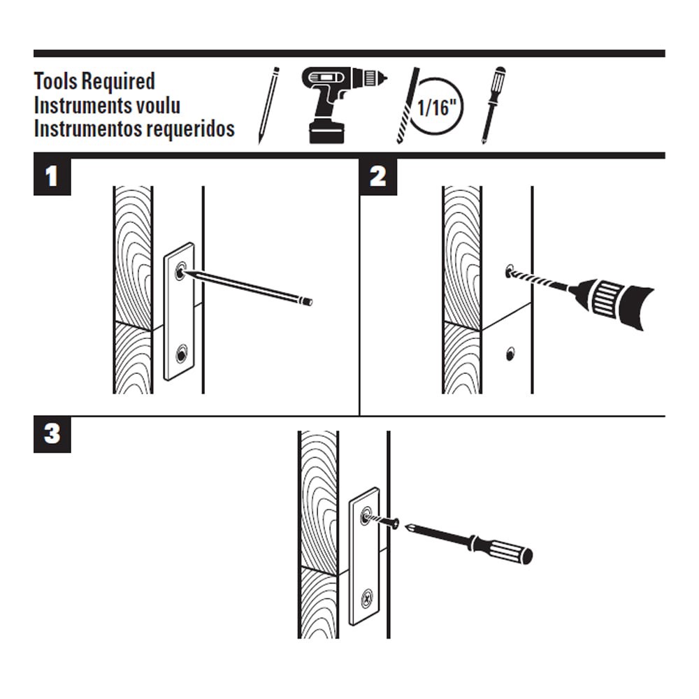 slide 2 of 4, RELIABILT 6-in x 0.1-in x 0.75-in 2.5 -Gauge Zinc-plated Steel Mending brace, 1 ct