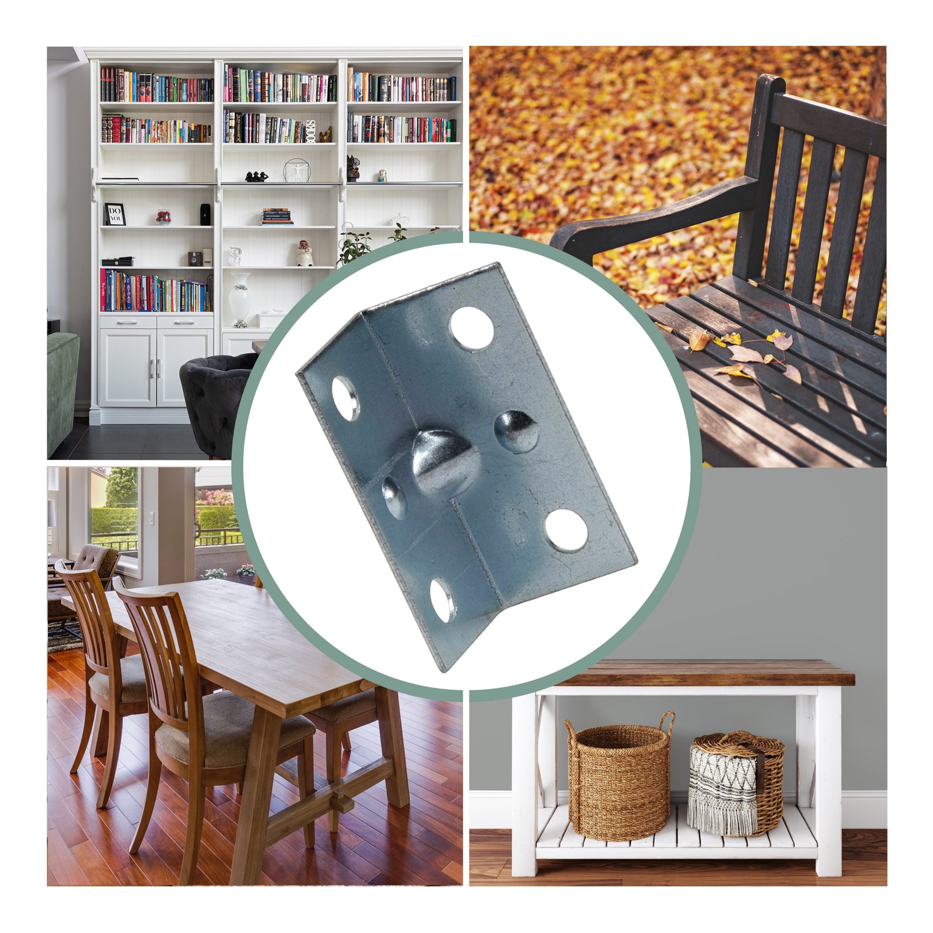 slide 5 of 6, RELIABILT 1.5-in x 0.5-in x 1.5-in Zinc-plated Steel Corner brace 4 -Pack, 1 ct